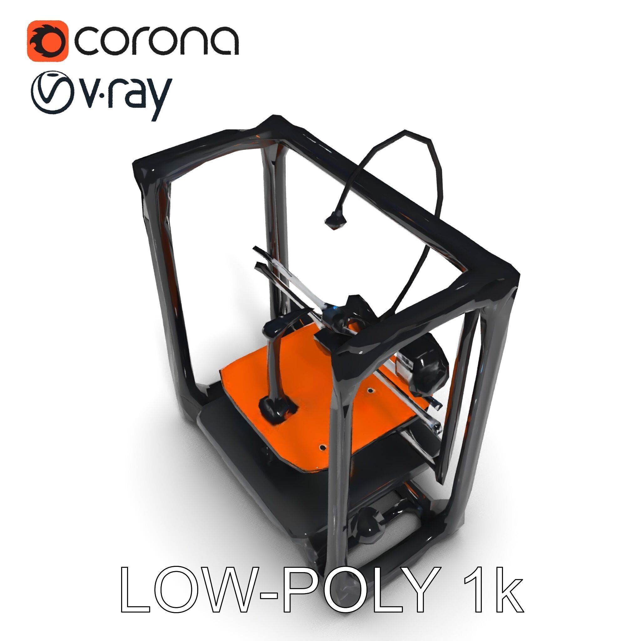 D Printer Model Pack with Various Detail Levels Low-poly 3D model_7