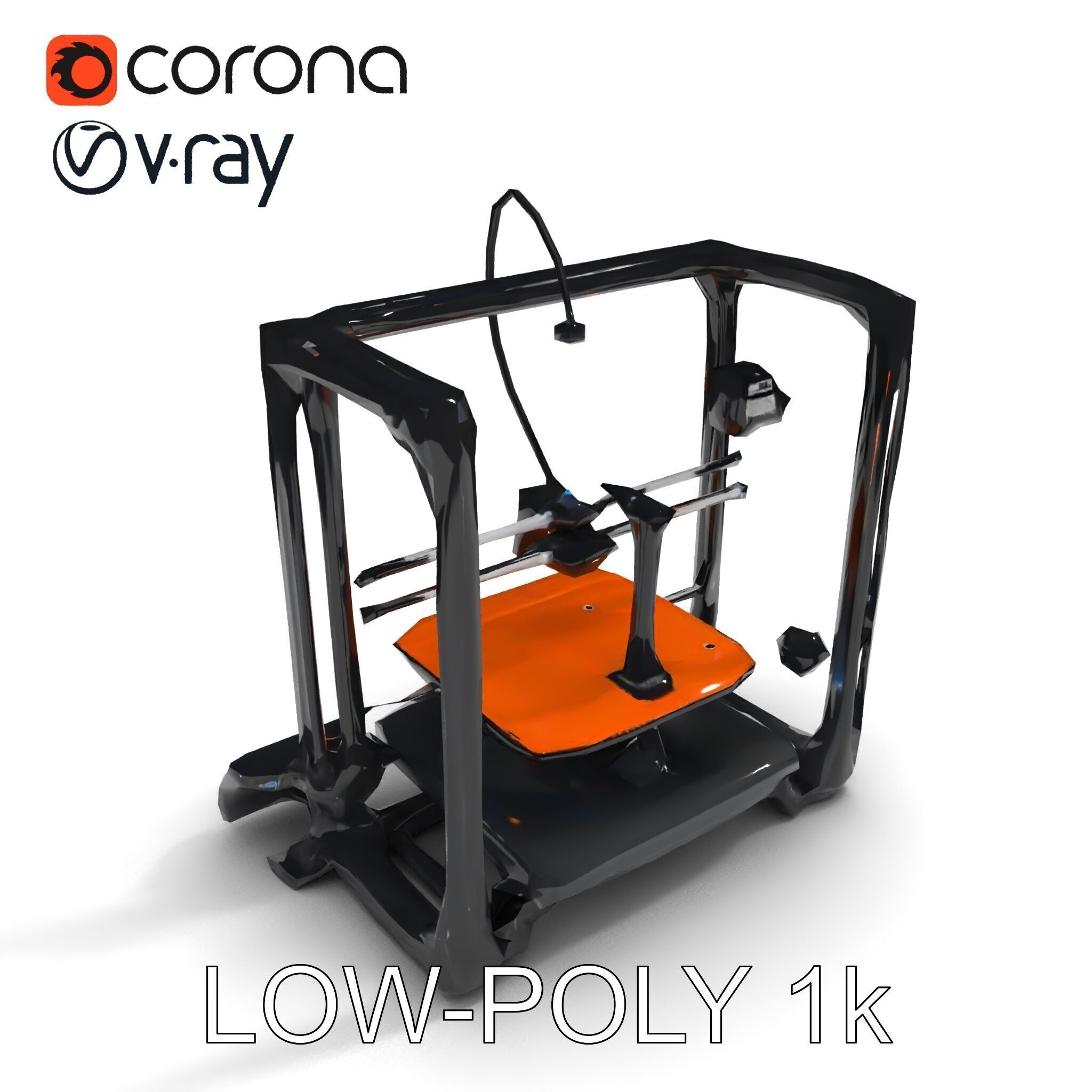 D Printer Model Pack with Various Detail Levels Low-poly 3D model_31