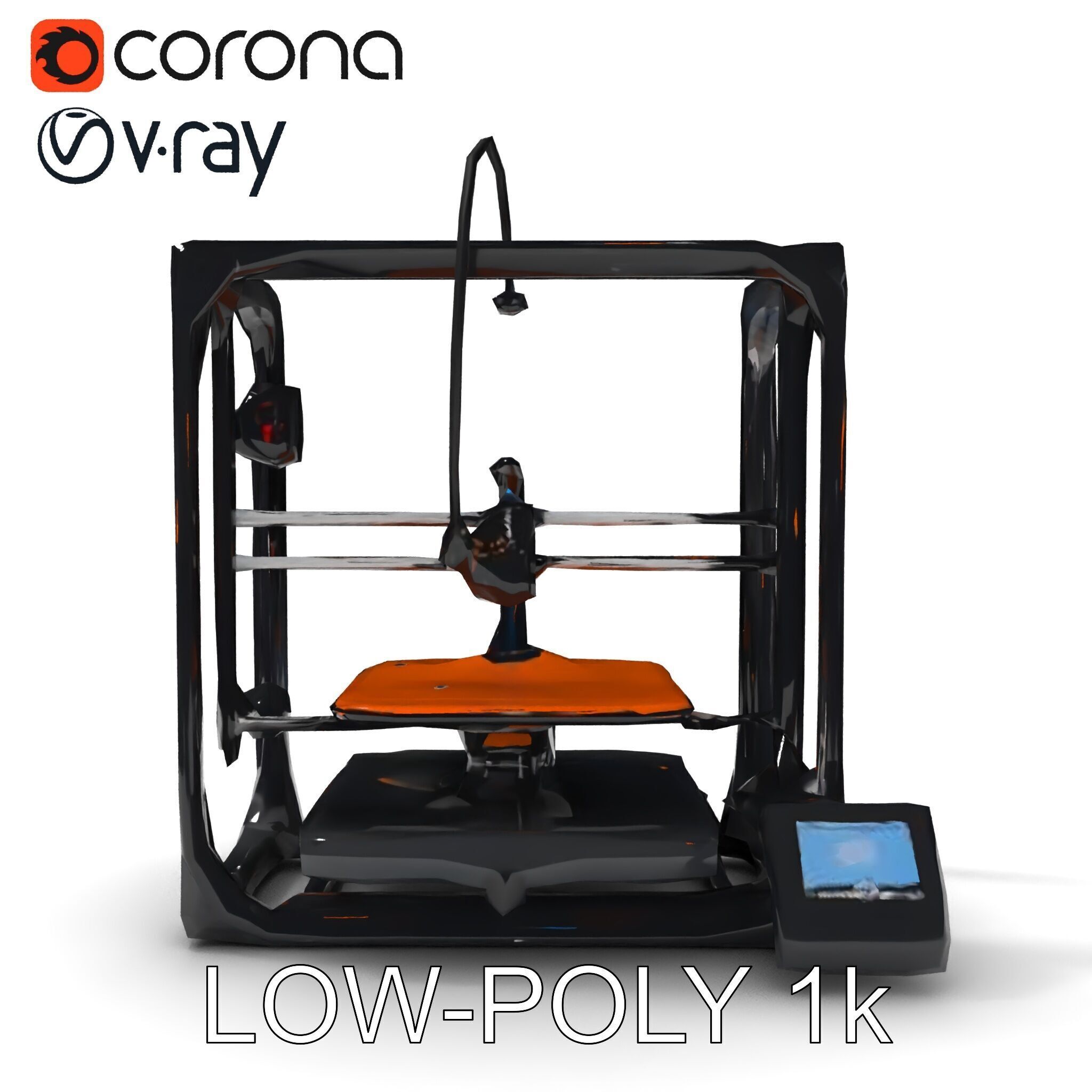 D Printer Model Pack with Various Detail Levels Low-poly 3D model_26