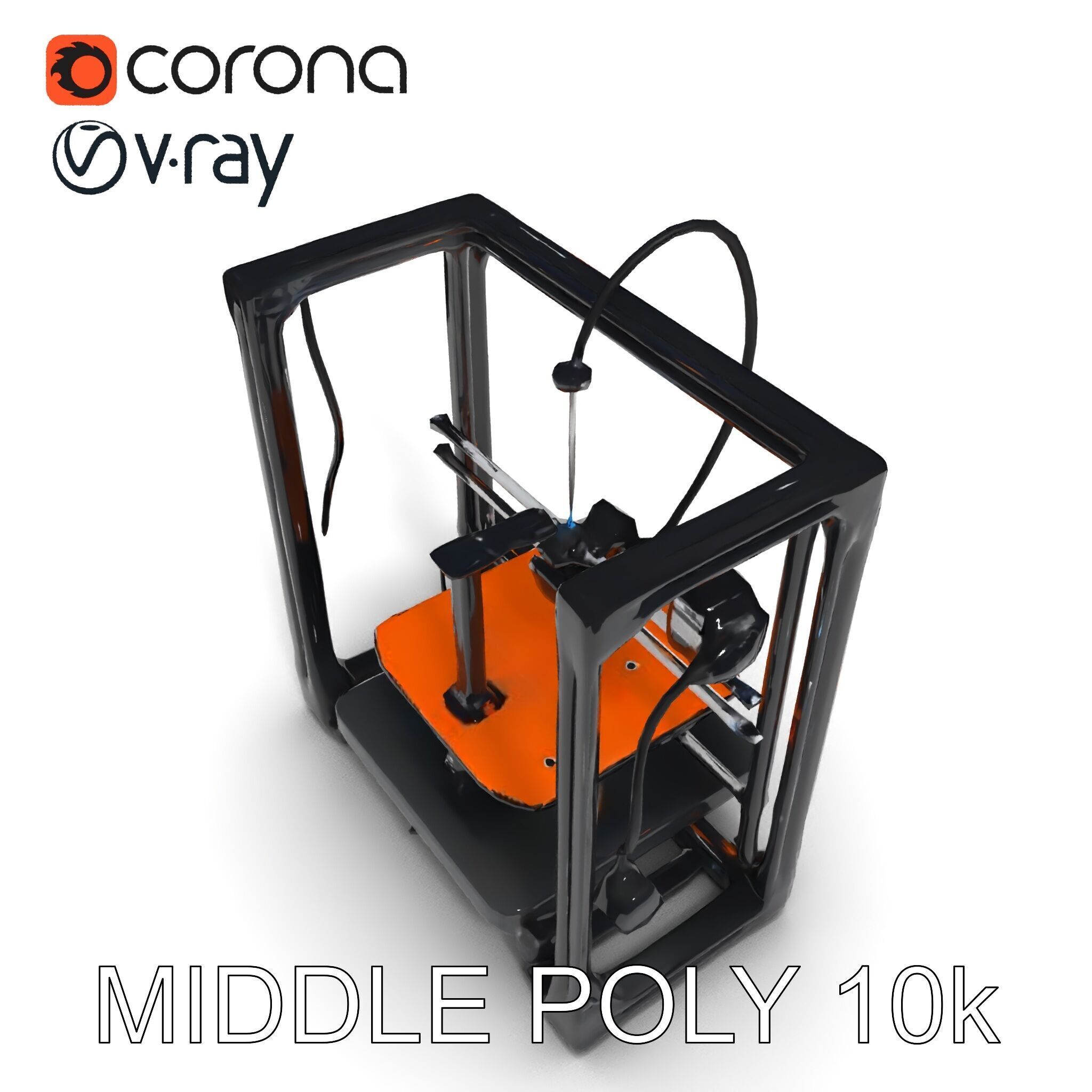 D Printer Model Pack with Various Detail Levels Low-poly 3D model_17