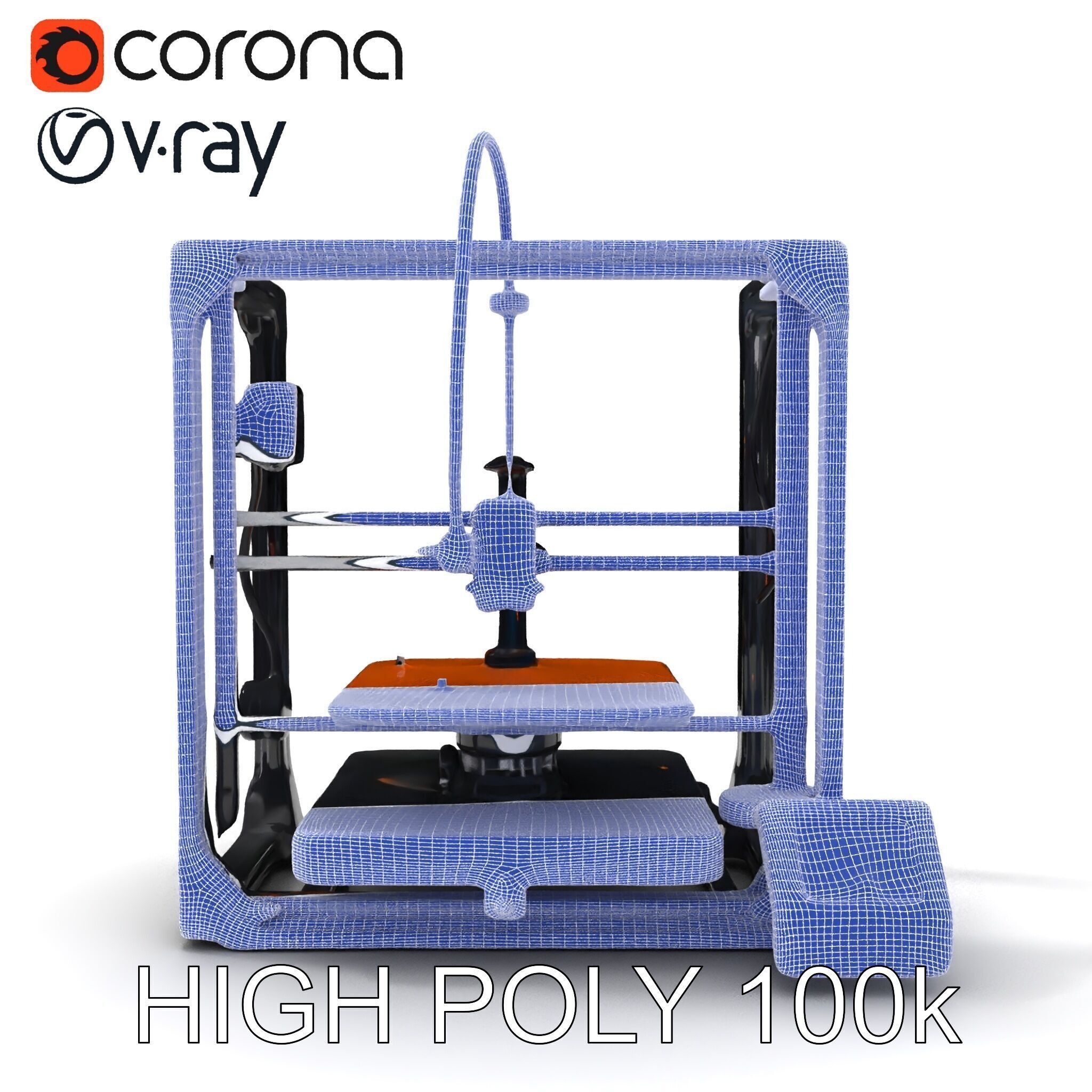 D Printer Model Pack with Various Detail Levels Low-poly 3D model_21