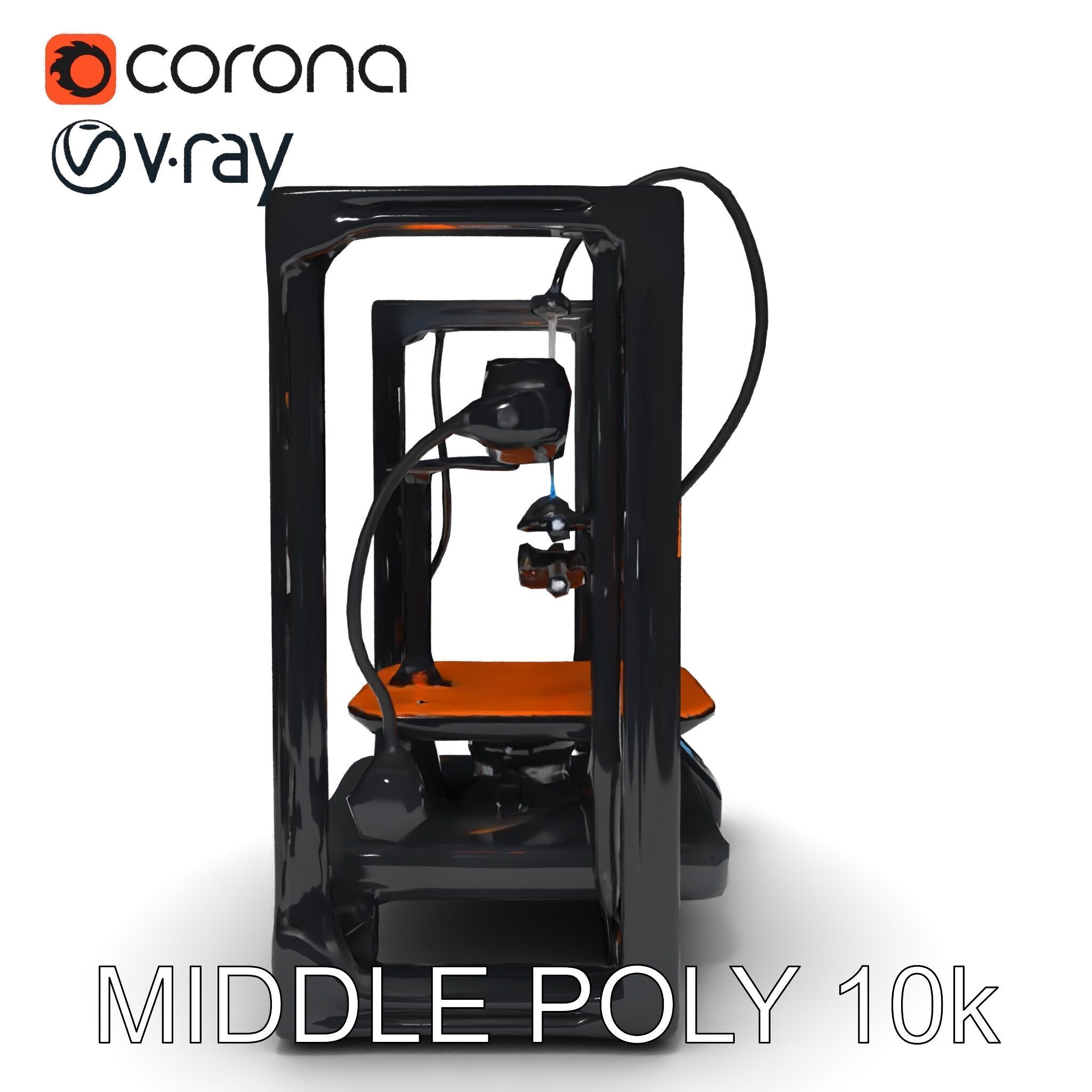 D Printer Model Pack with Various Detail Levels Low-poly 3D model_19