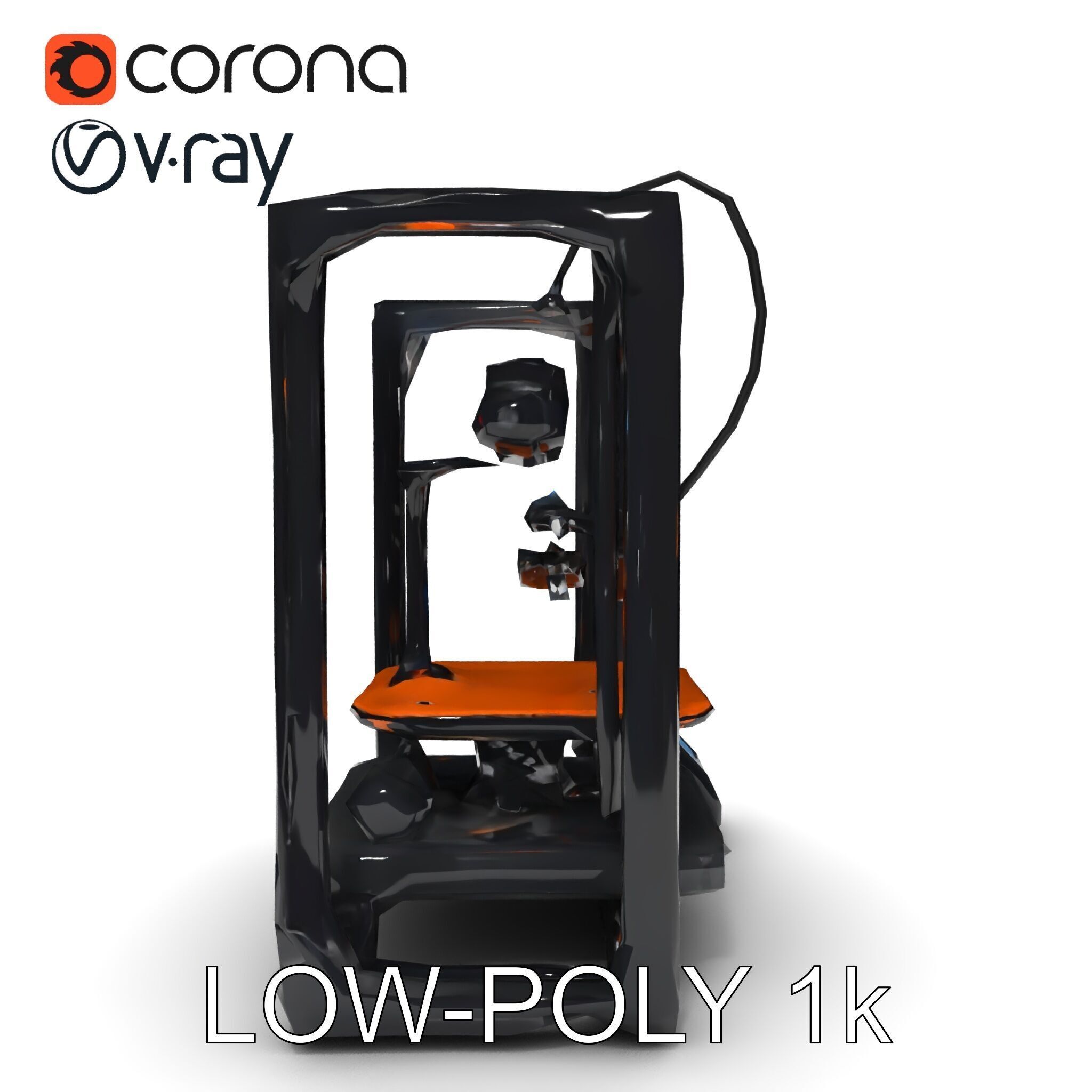 D Printer Model Pack with Various Detail Levels Low-poly 3D model_20