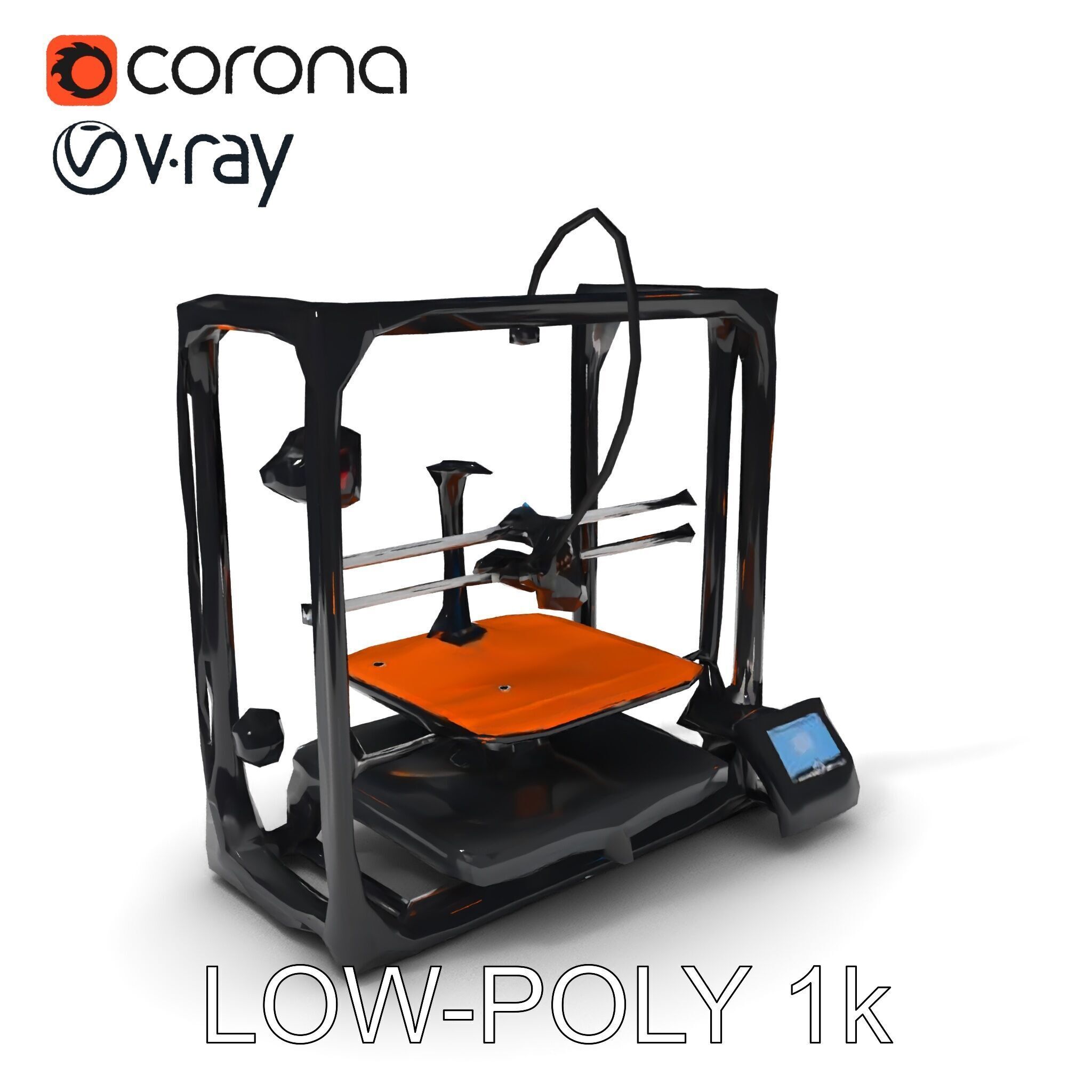 D Printer Model Pack with Various Detail Levels Low-poly 3D model_10