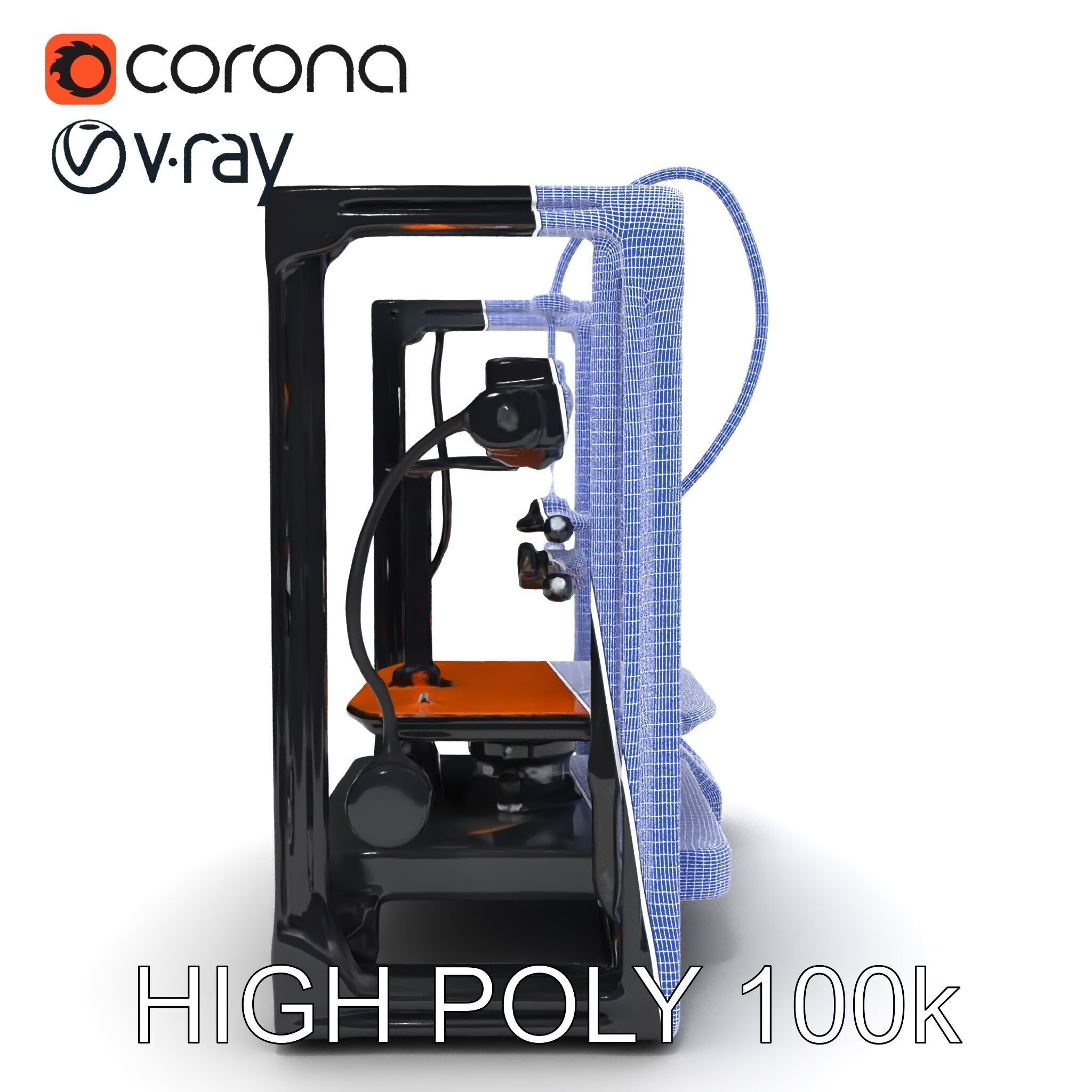 D Printer Model Pack with Various Detail Levels Low-poly 3D model_14