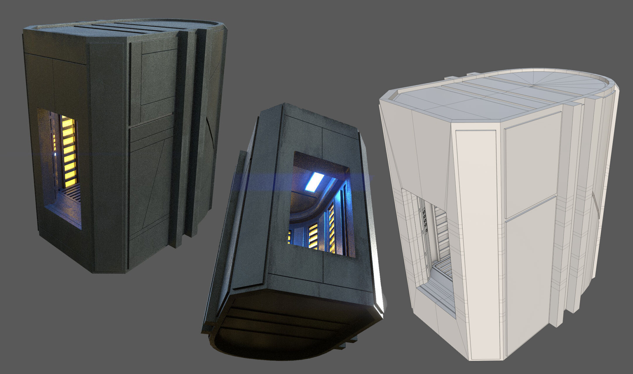 SciFi Asset Pack 12 Low-poly 3D model_22