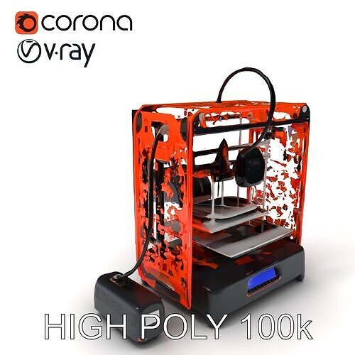 D Printer Industrial Design Model Pack Low-poly 3D model