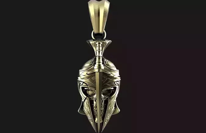 Spartan skull pendant 
