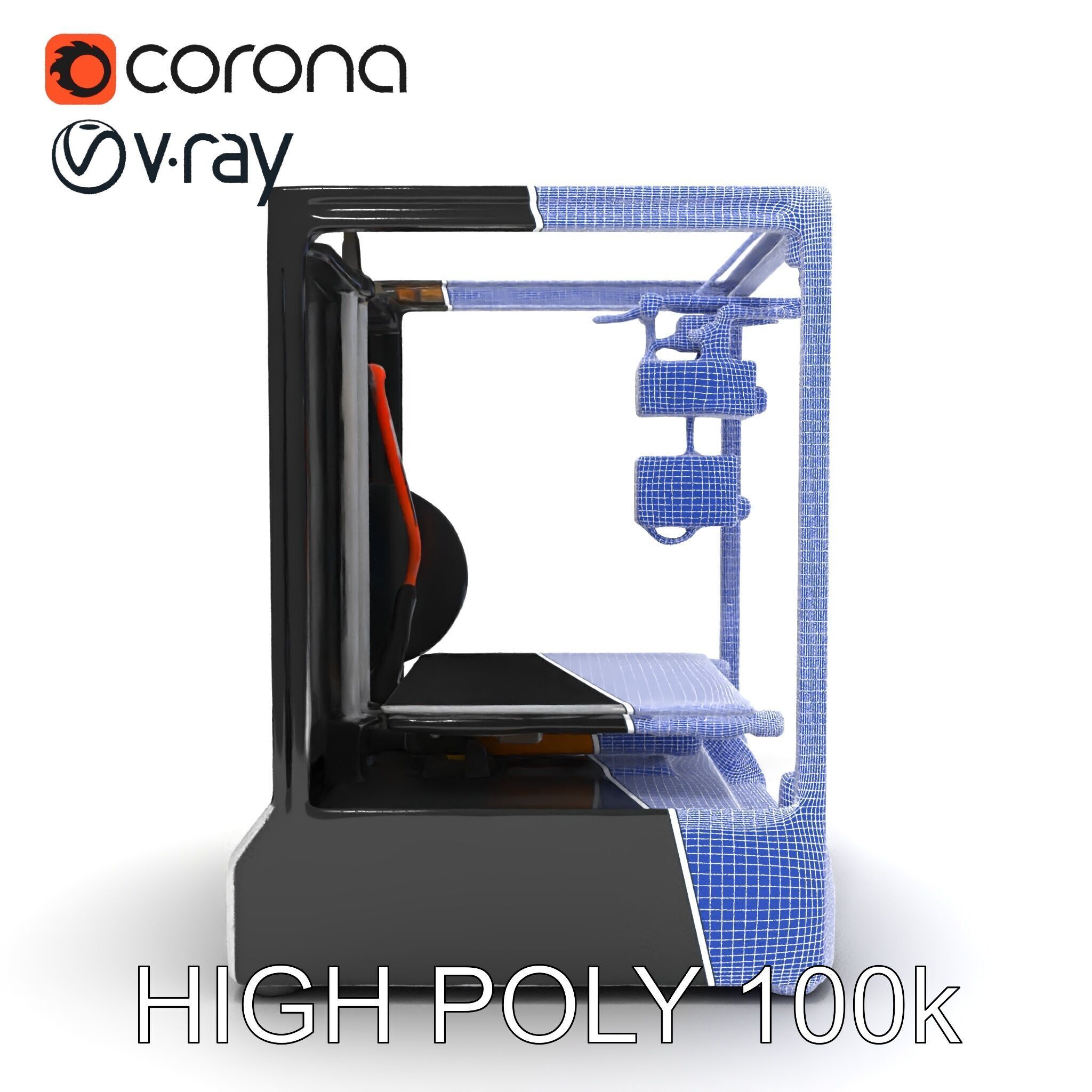 D Printer Model Pack with HighDetail Features Low-poly 3D model_32
