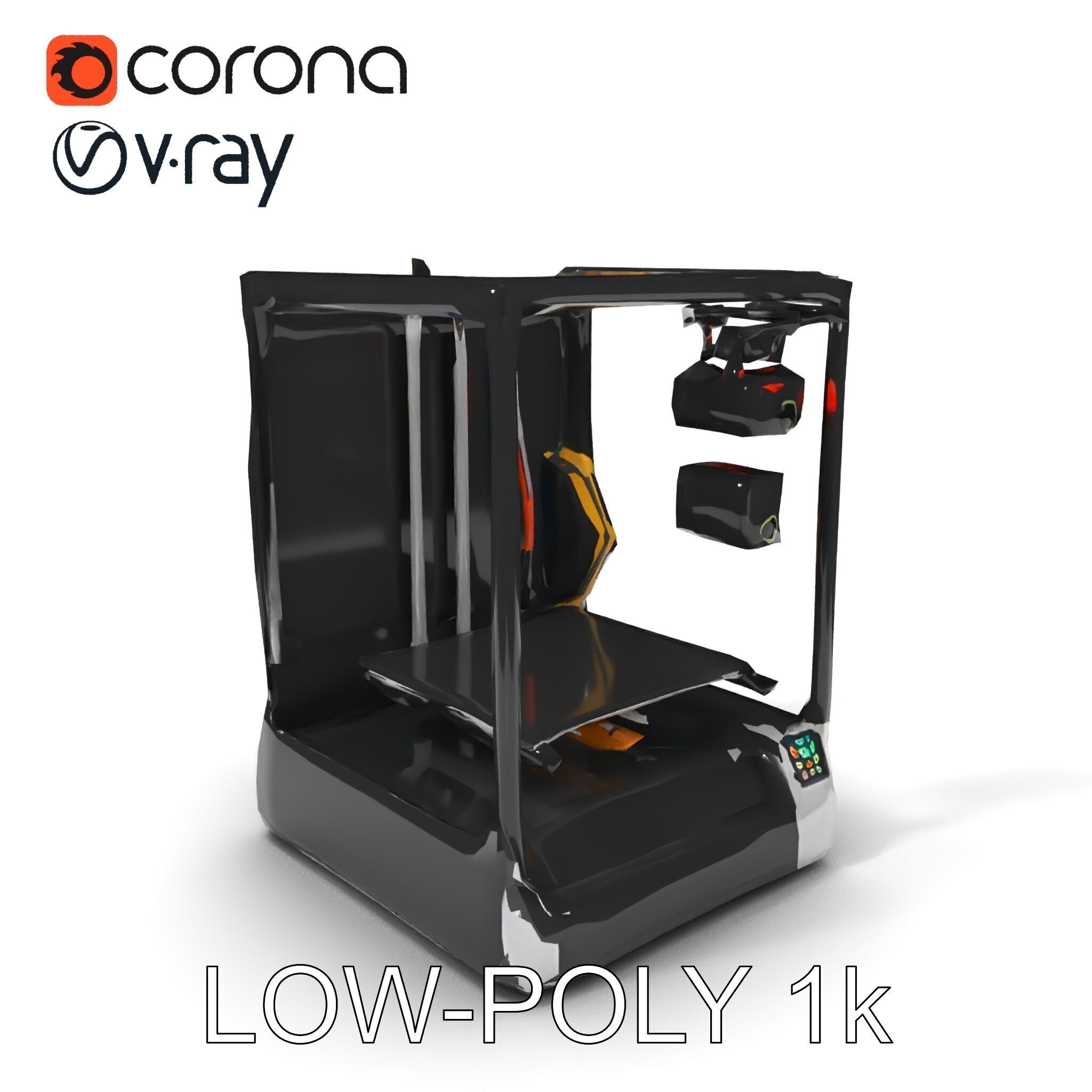 D Printer Model Pack with HighDetail Features Low-poly 3D model_25