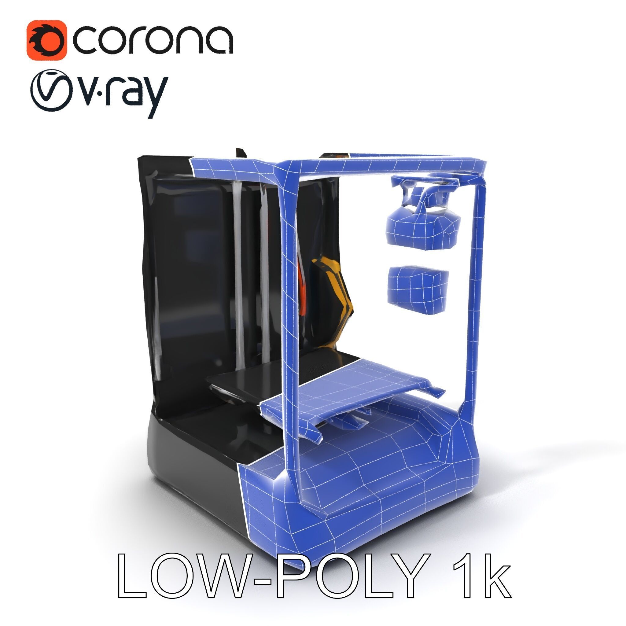 D Printer Model Pack with HighDetail Features Low-poly 3D model_11