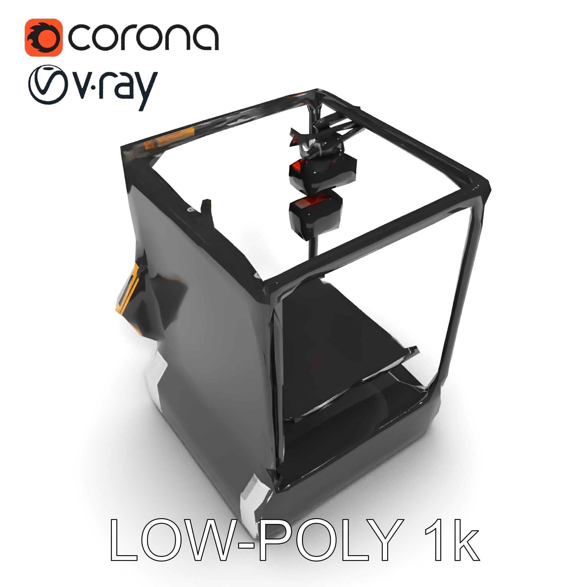 D Printer Model Pack with HighDetail Features Low-poly 3D model_16