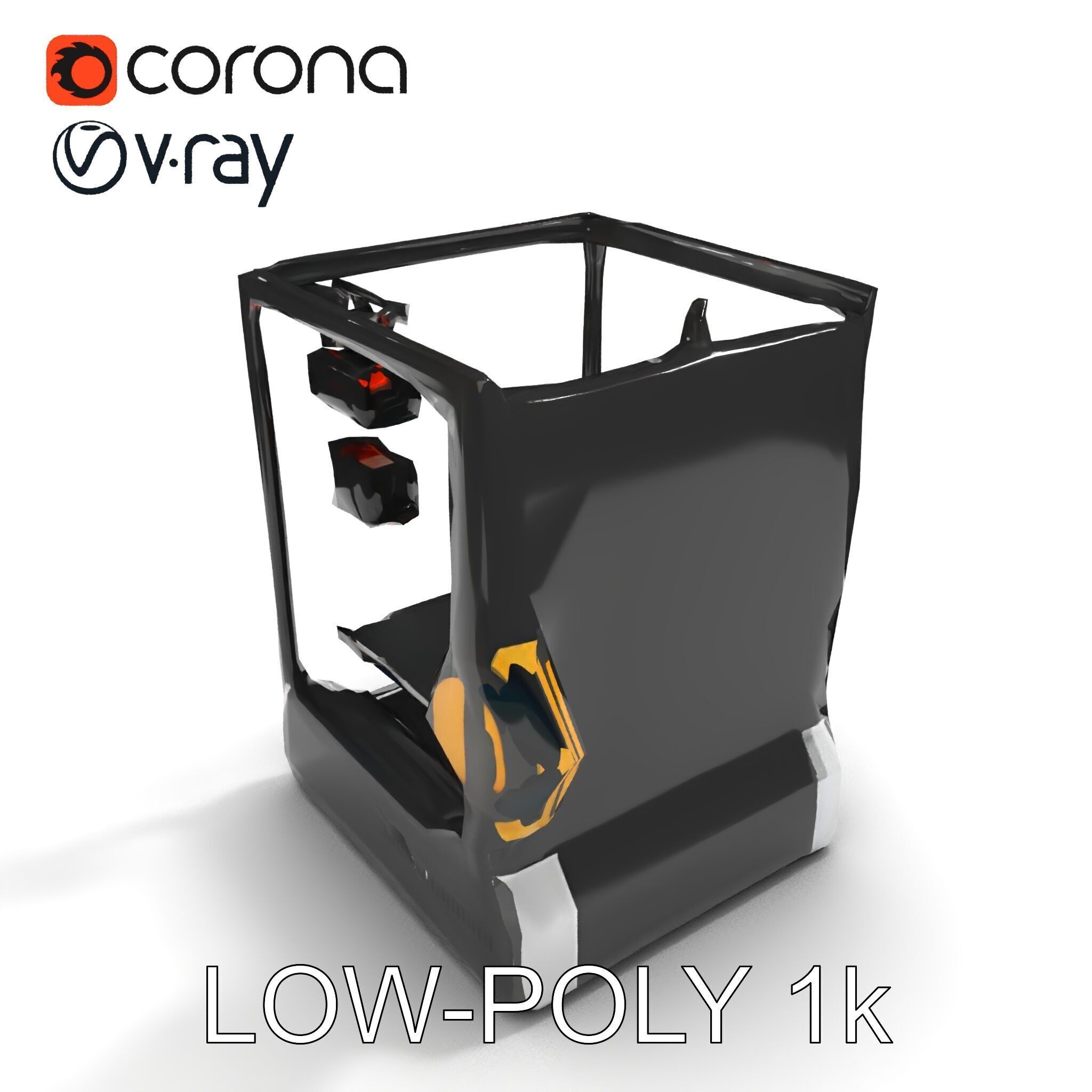 D Printer Model Pack with HighDetail Features Low-poly 3D model_34