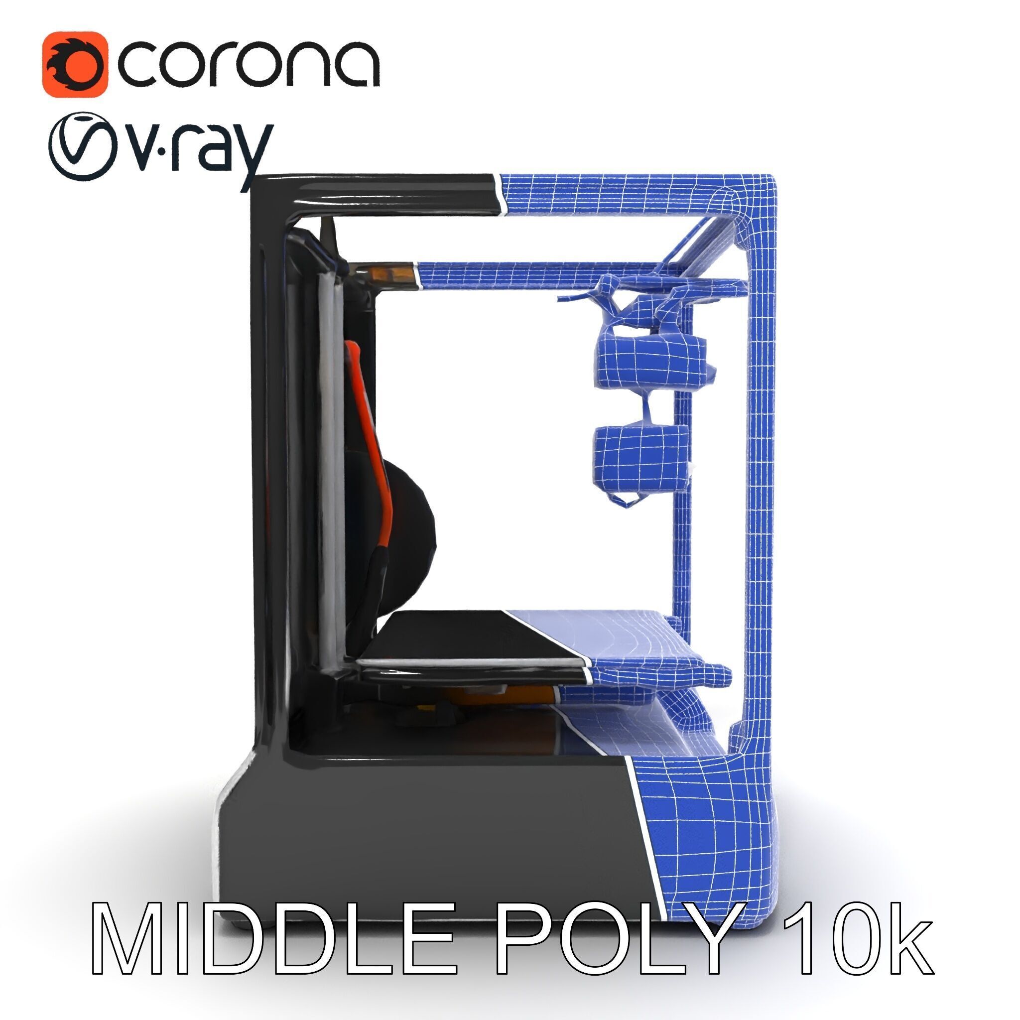 D Printer Model Pack with HighDetail Features Low-poly 3D model_15