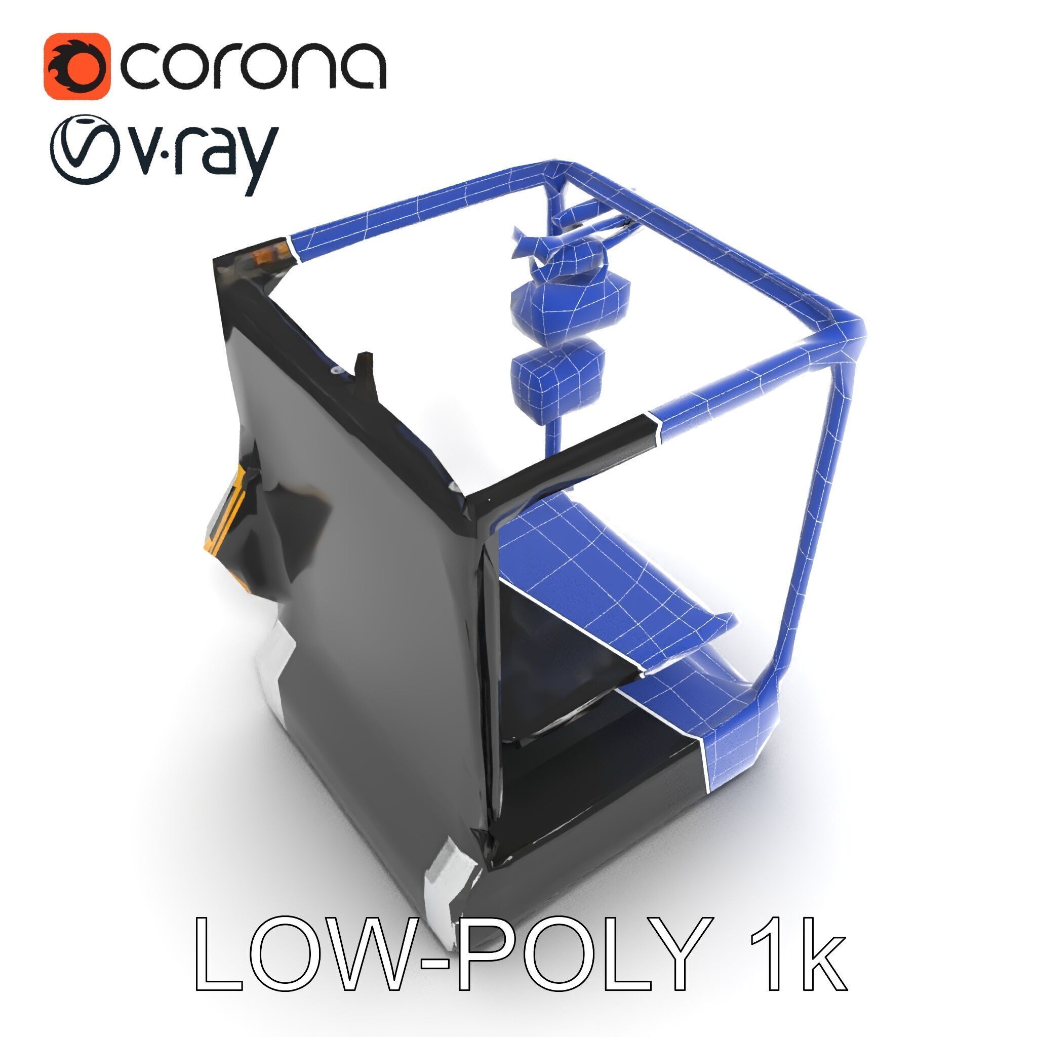 D Printer Model Pack with HighDetail Features Low-poly 3D model_31