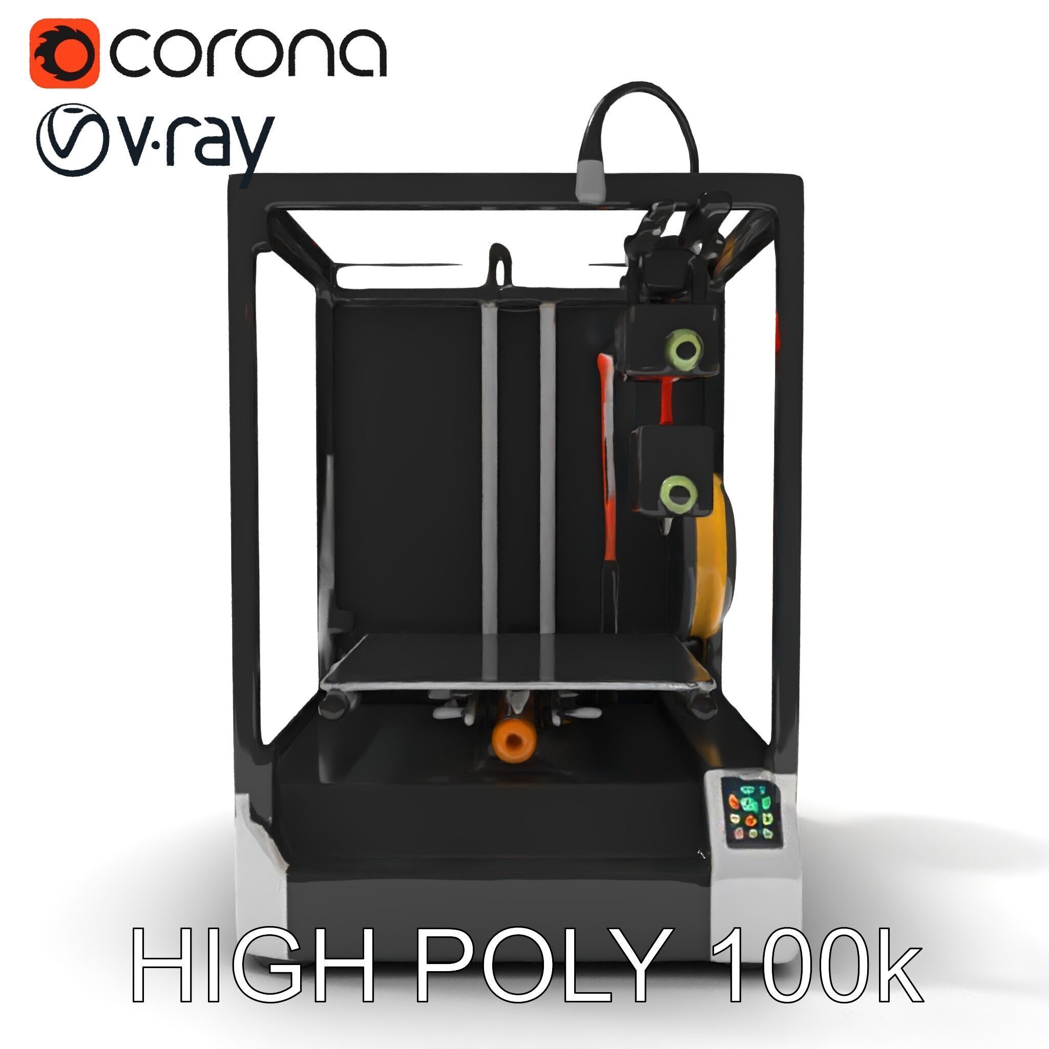 D Printer Model Pack with HighDetail Features Low-poly 3D model_17