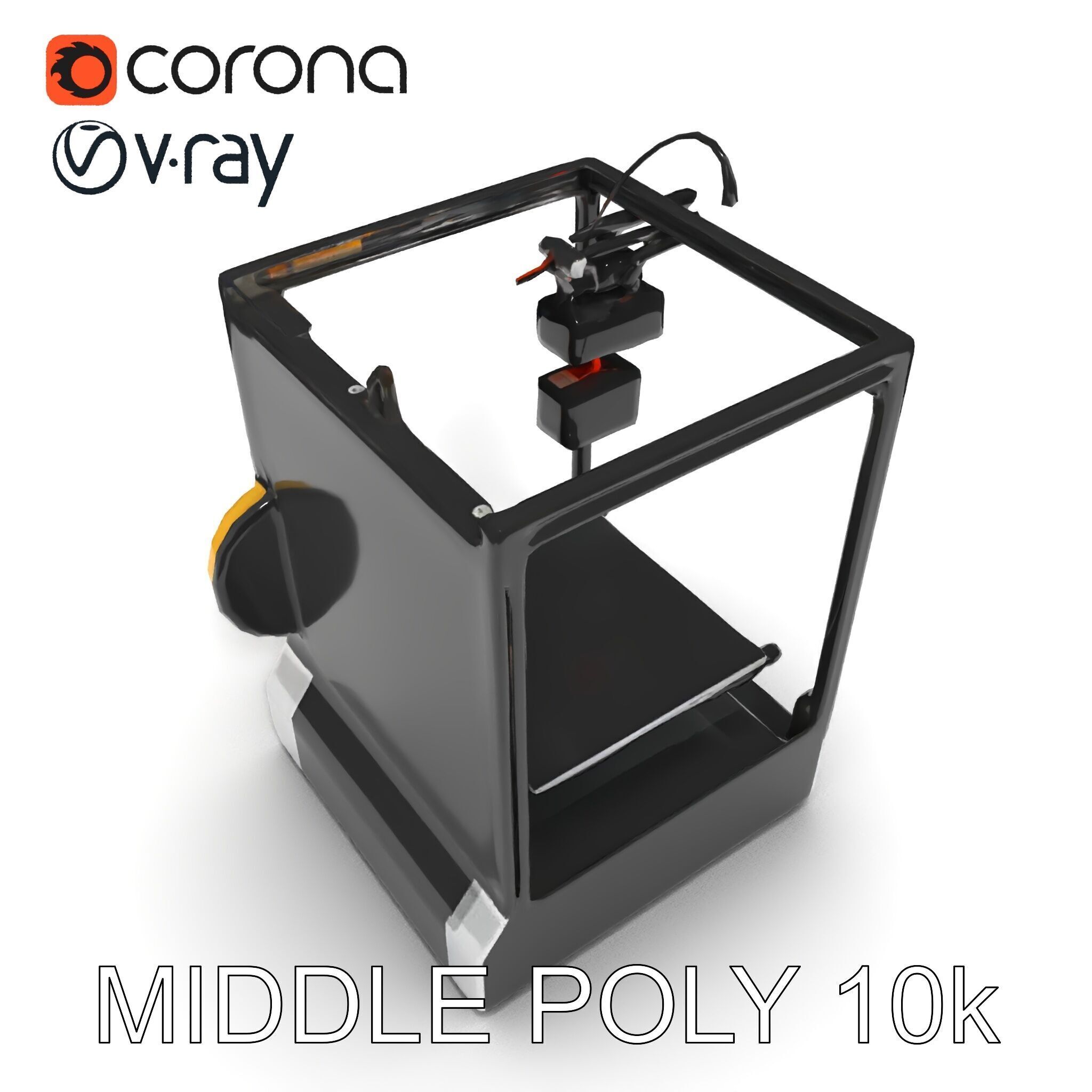 D Printer Model Pack with HighDetail Features Low-poly 3D model_12