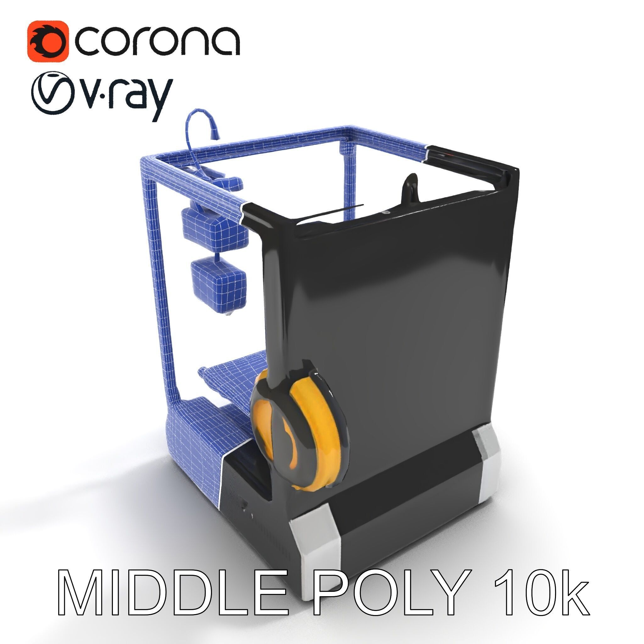 D Printer Model Pack with HighDetail Features Low-poly 3D model_27