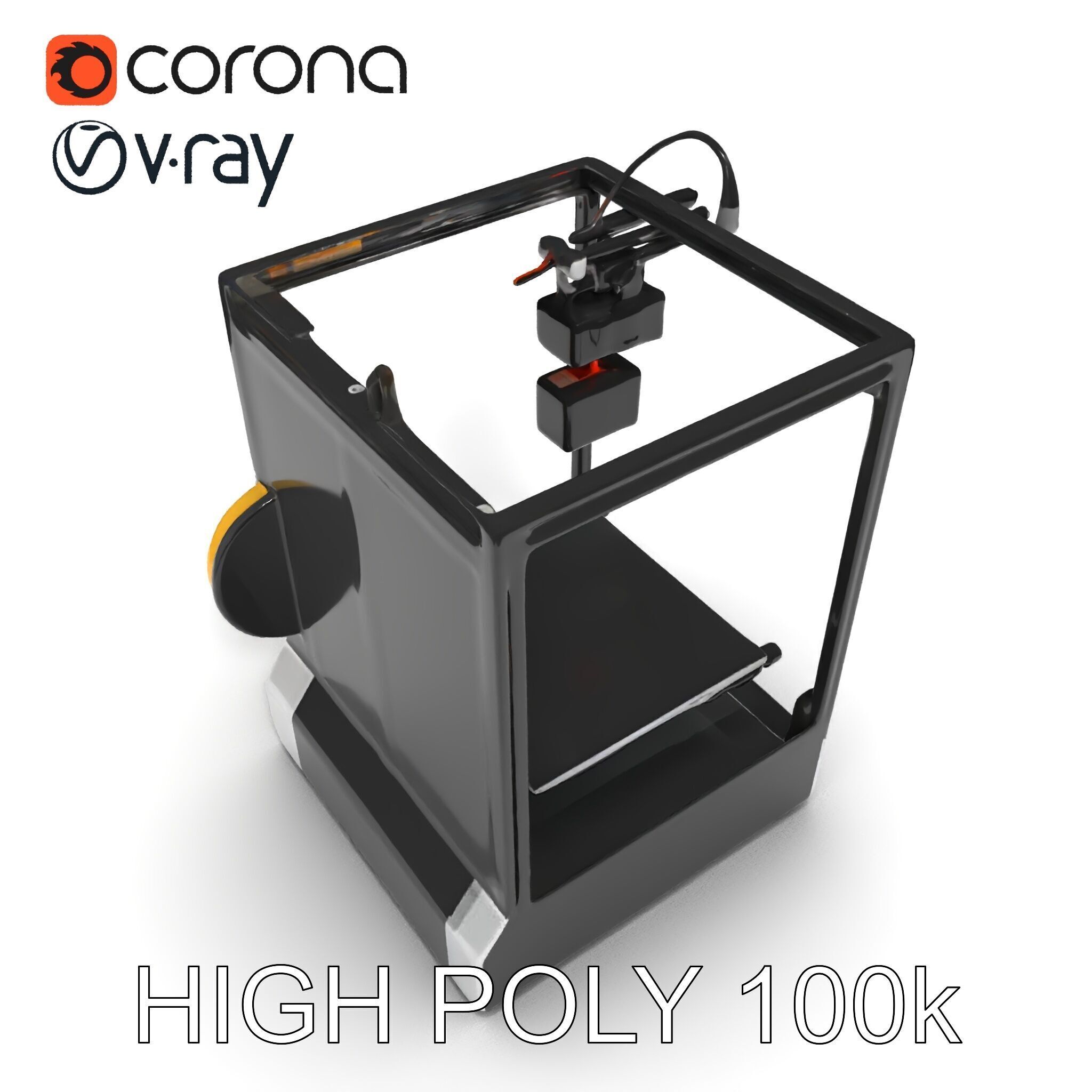 D Printer Model Pack with HighDetail Features Low-poly 3D model_35