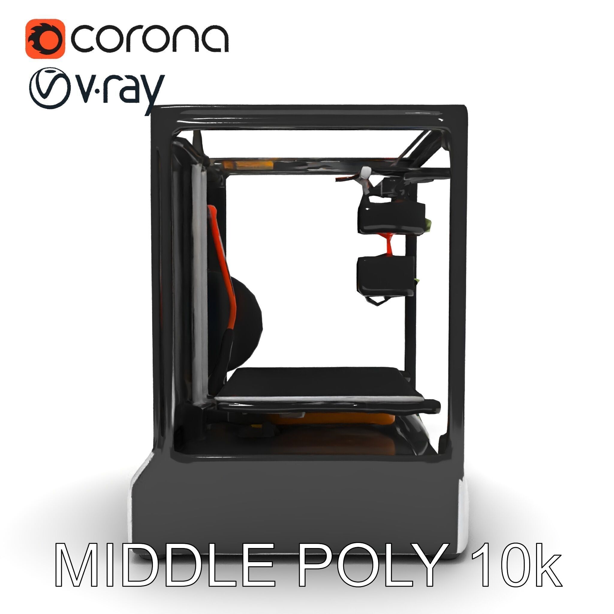 D Printer Model Pack with HighDetail Features Low-poly 3D model_21