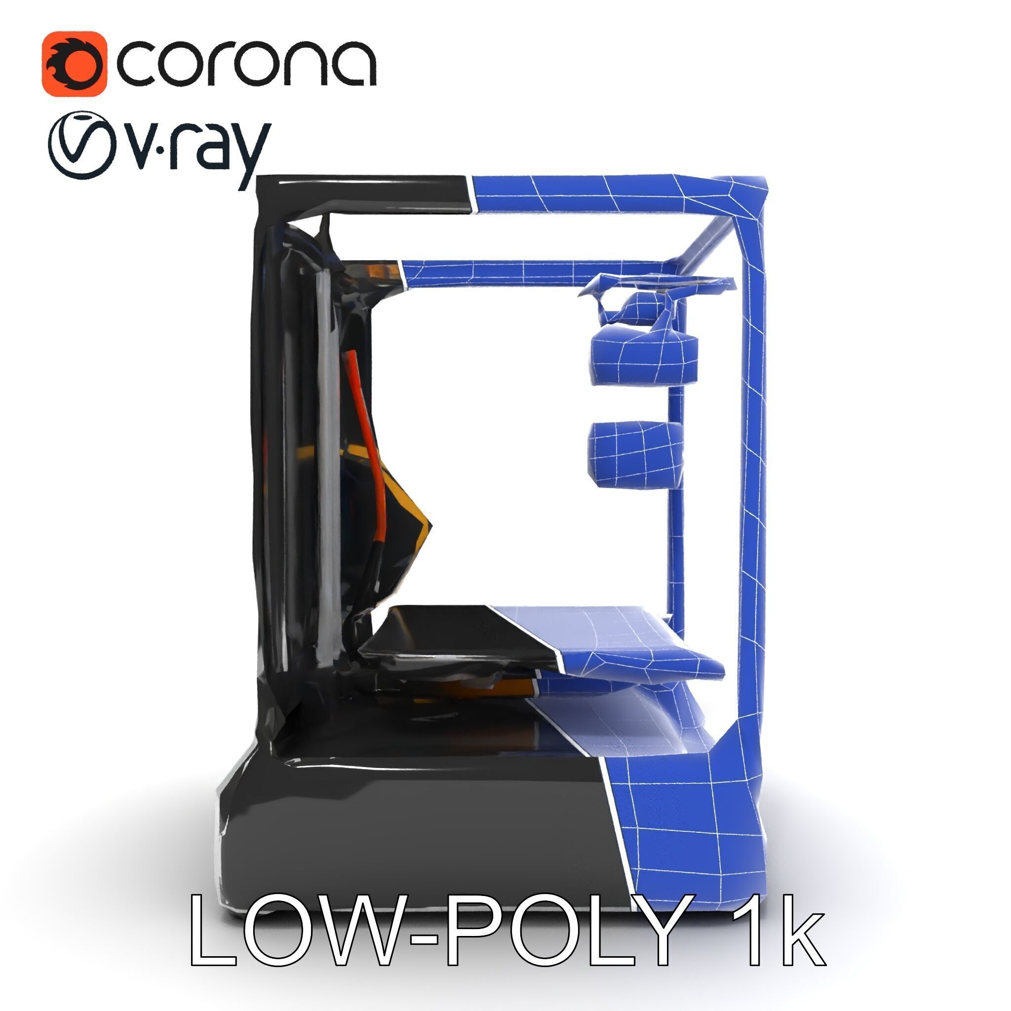 D Printer Model Pack with HighDetail Features Low-poly 3D model_9