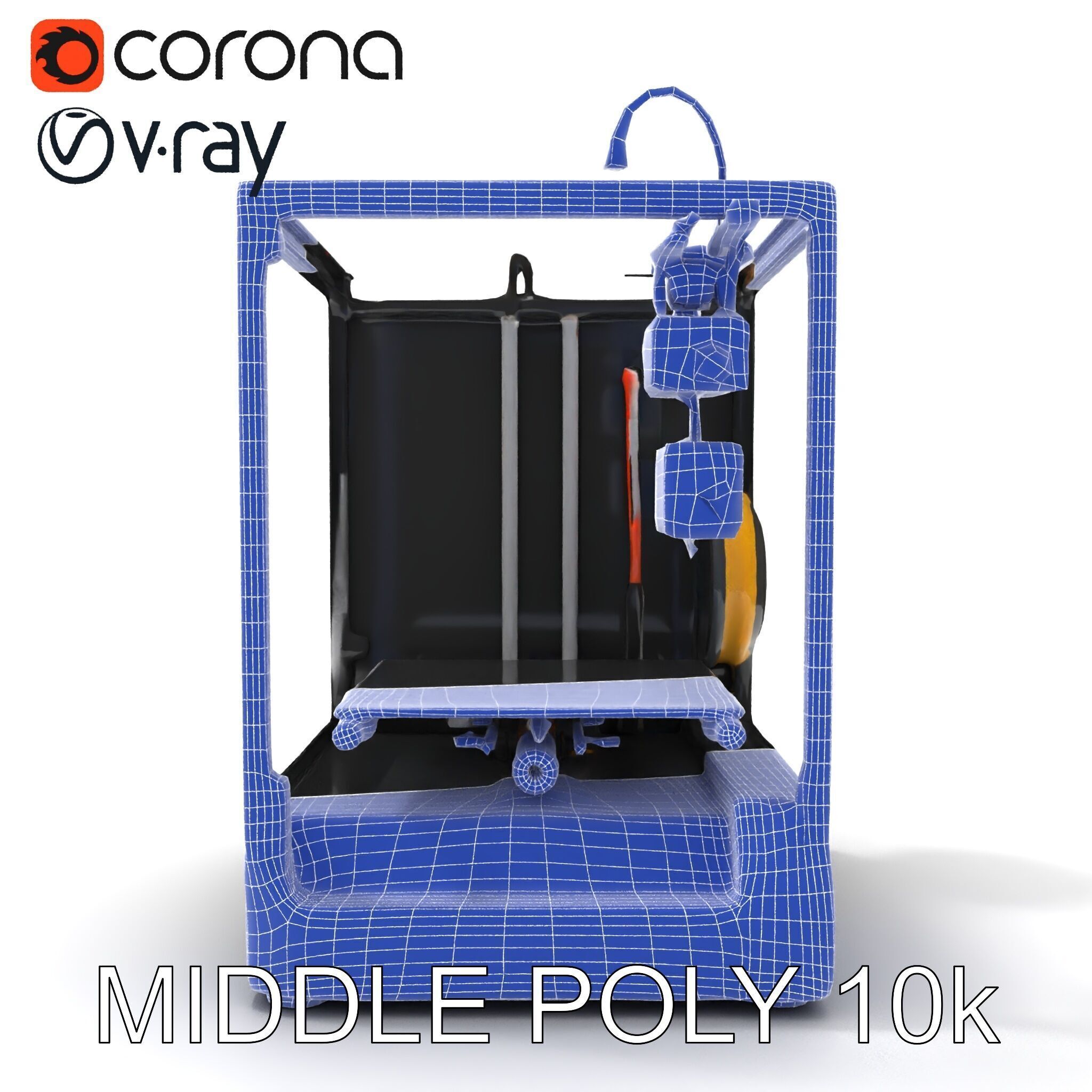 D Printer Model Pack with HighDetail Features Low-poly 3D model_30