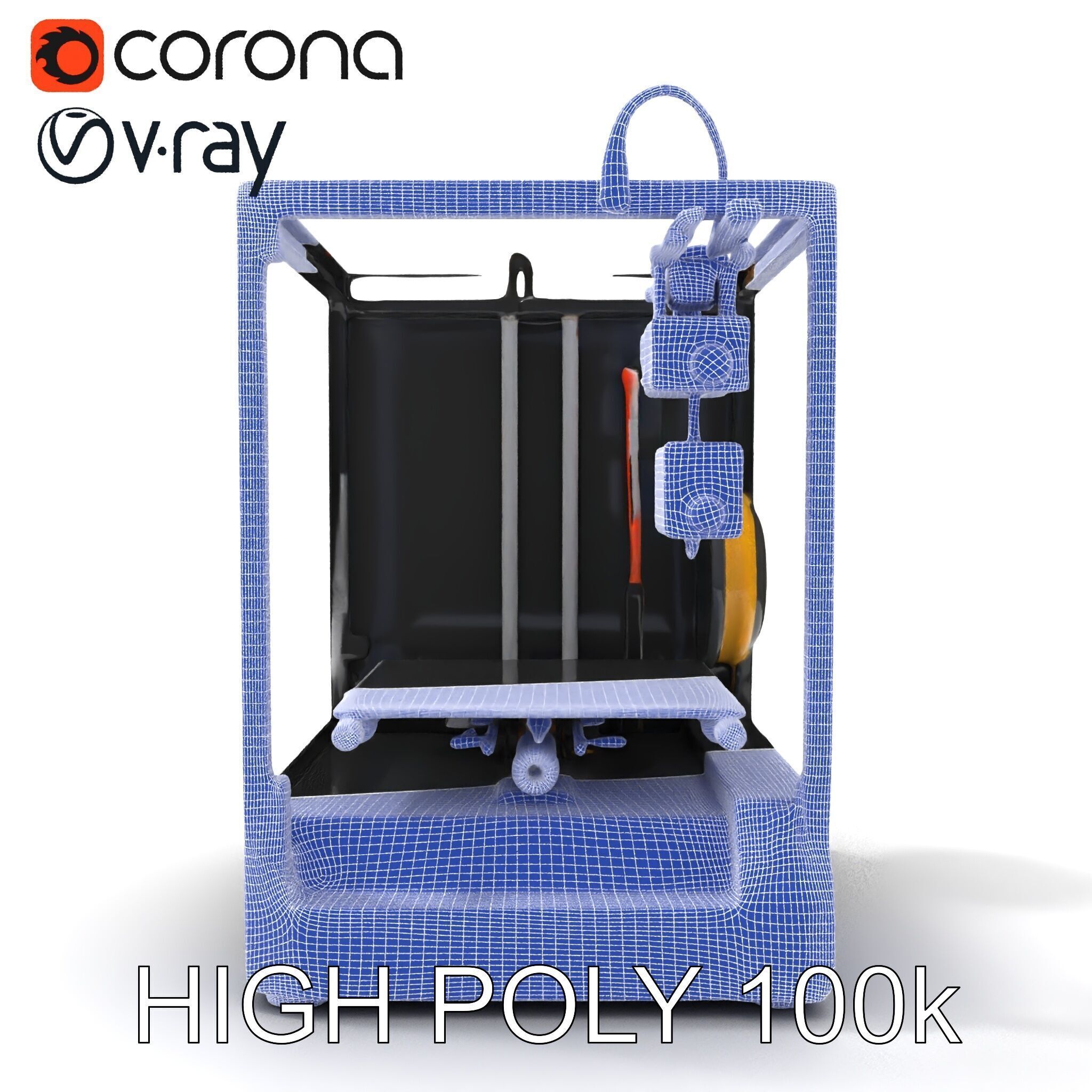 D Printer Model Pack with HighDetail Features Low-poly 3D model_23