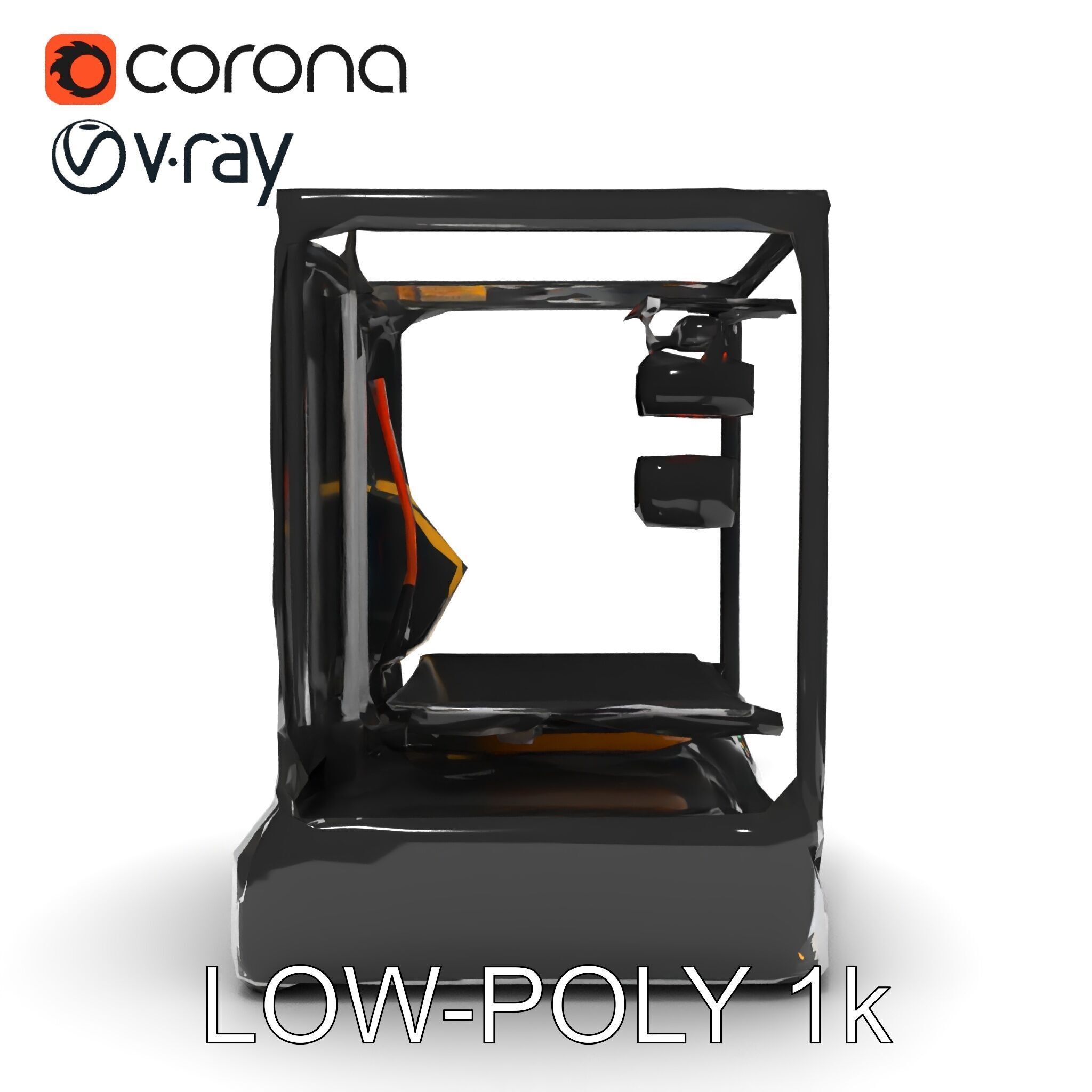 D Printer Model Pack with HighDetail Features Low-poly 3D model_28