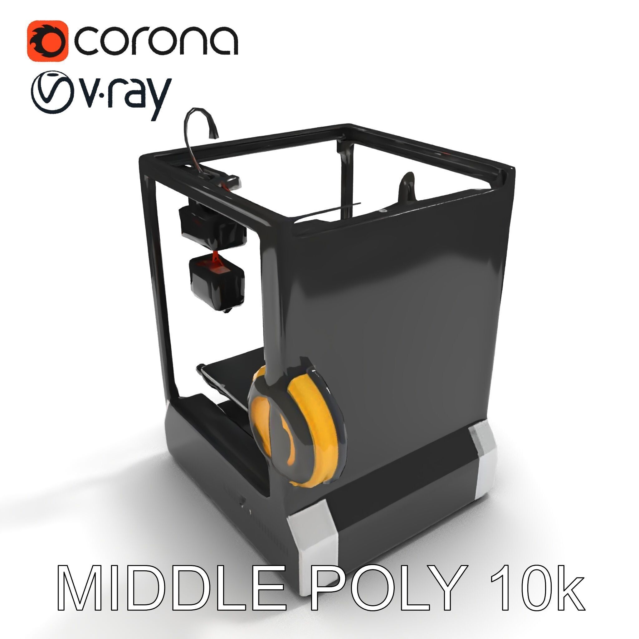 D Printer Model Pack with HighDetail Features Low-poly 3D model_18