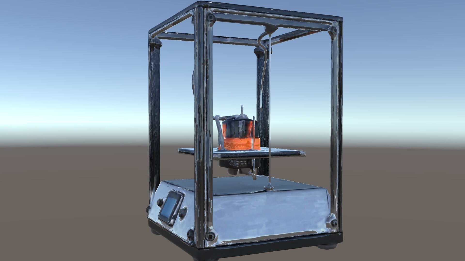 Desktop D Printer Model Pack with Transparent Enclosure Low-poly 3D model_29