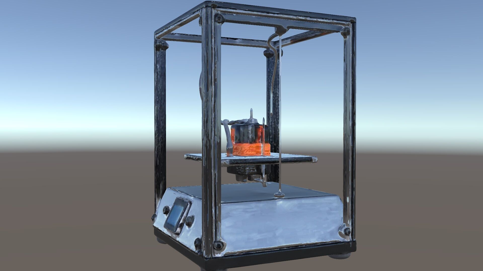 Desktop D Printer Model Pack with Transparent Enclosure Low-poly 3D model_5