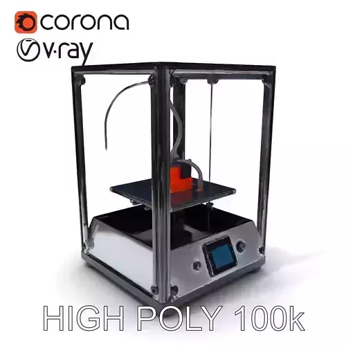 Desktop D Printer Model Pack with Transparent Enclosure