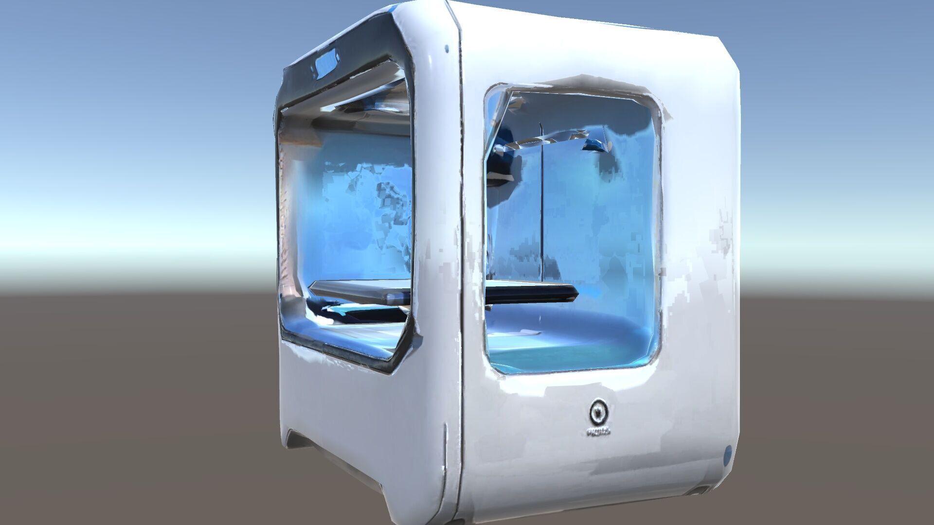 Futuristic D Printer Model Pack Low-poly 3D model_18