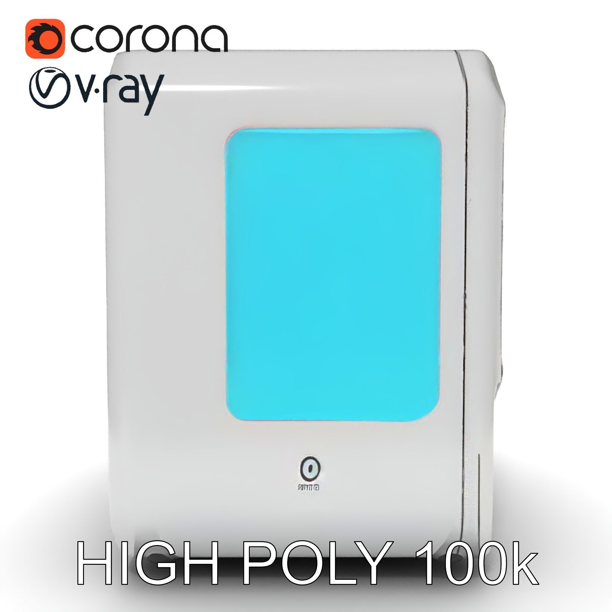 Futuristic D Printer Model Pack Low-poly 3D model_11