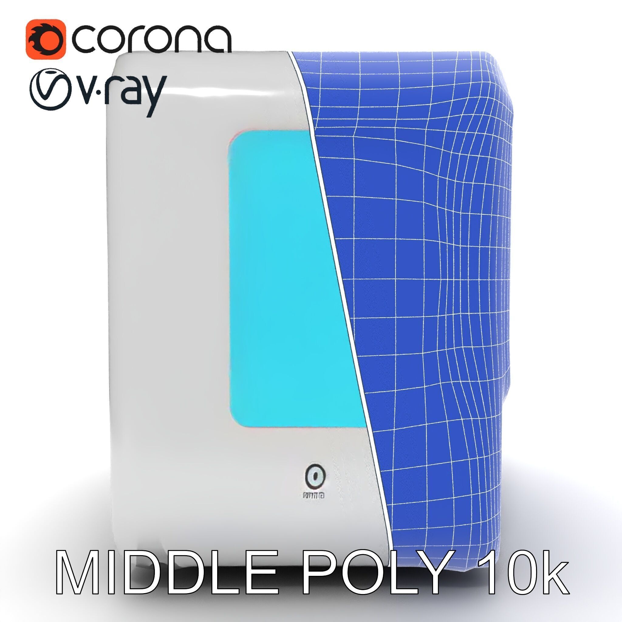 Futuristic D Printer Model Pack Low-poly 3D model_12