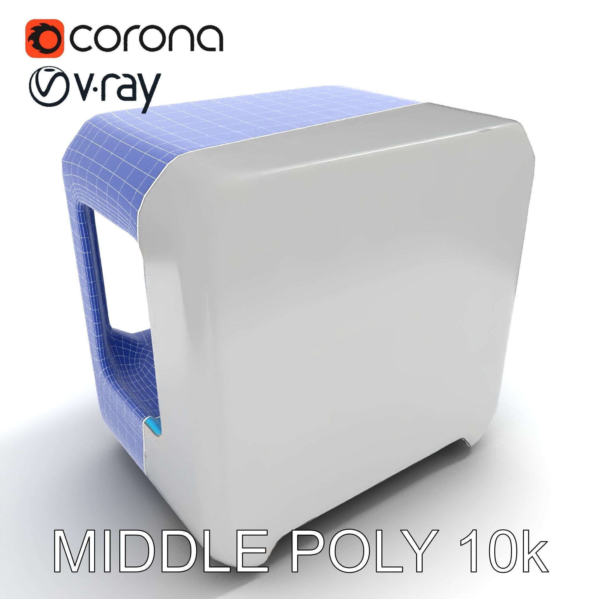 Futuristic D Printer Model Pack Low-poly 3D model_25