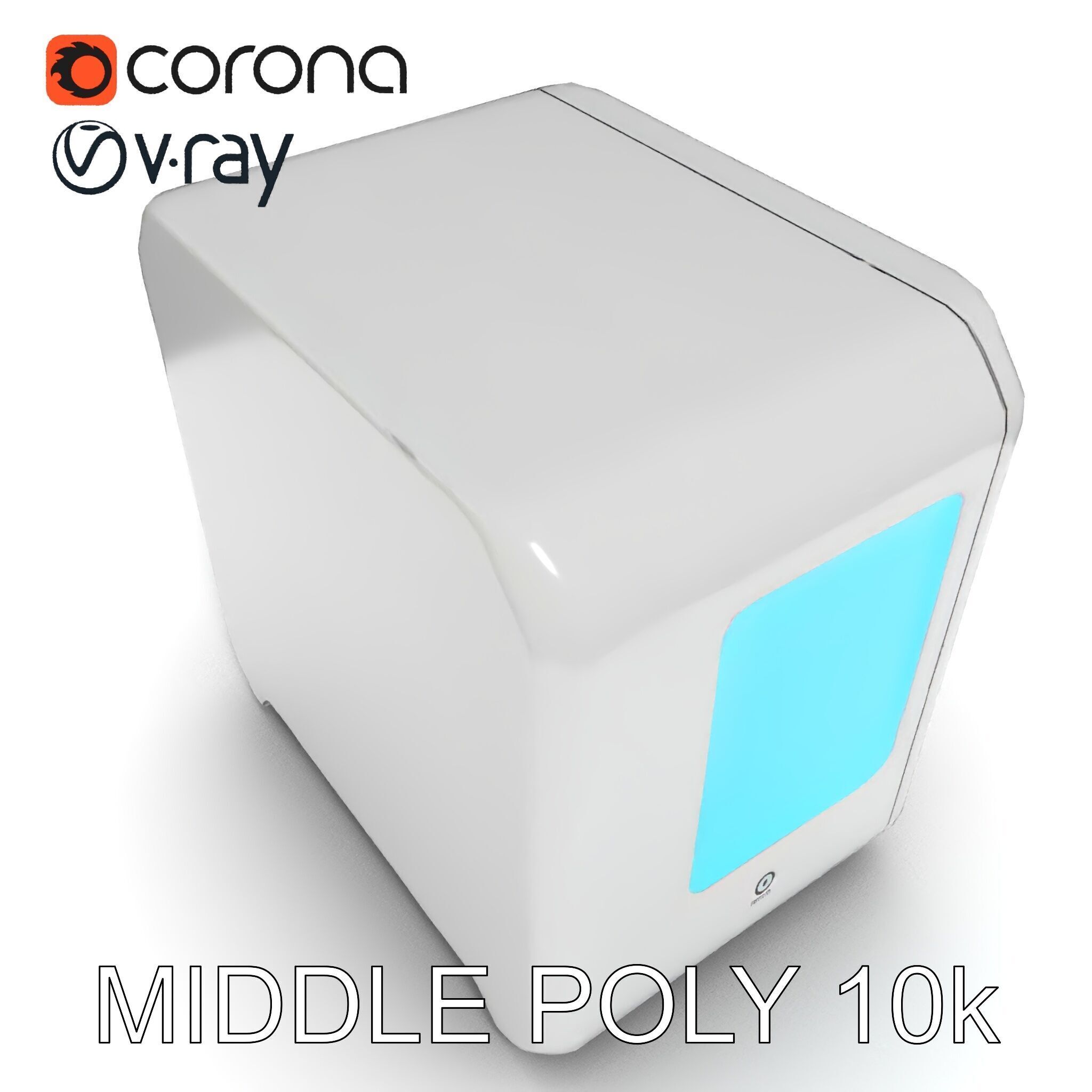 Futuristic D Printer Model Pack Low-poly 3D model_17