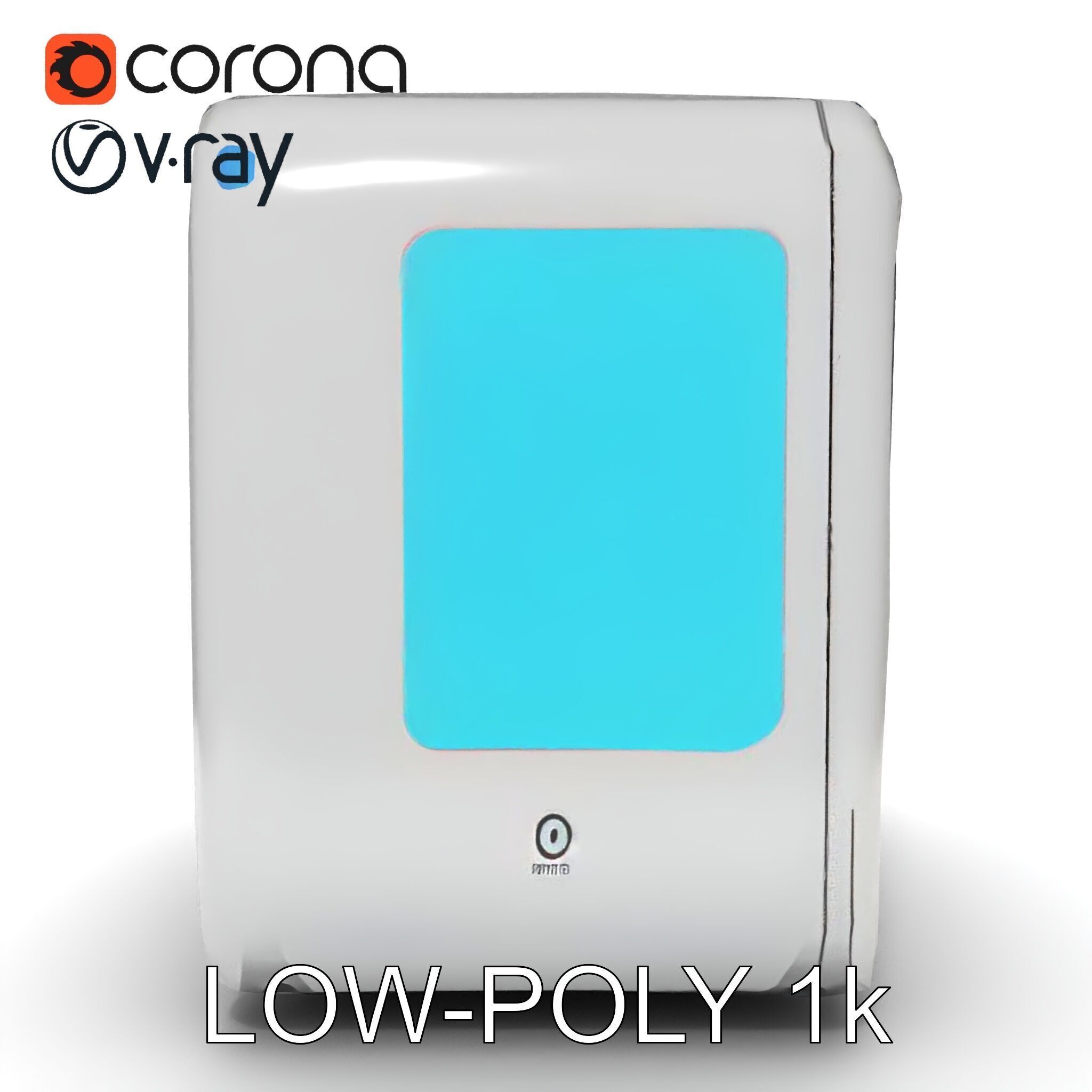 Futuristic D Printer Model Pack Low-poly 3D model_21