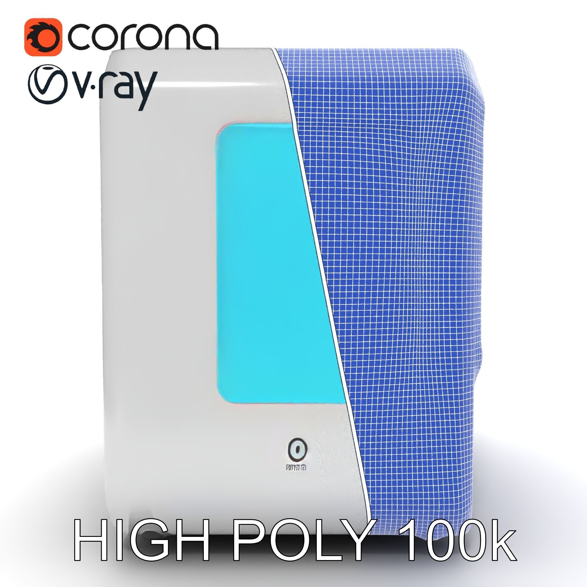 Futuristic D Printer Model Pack Low-poly 3D model_8