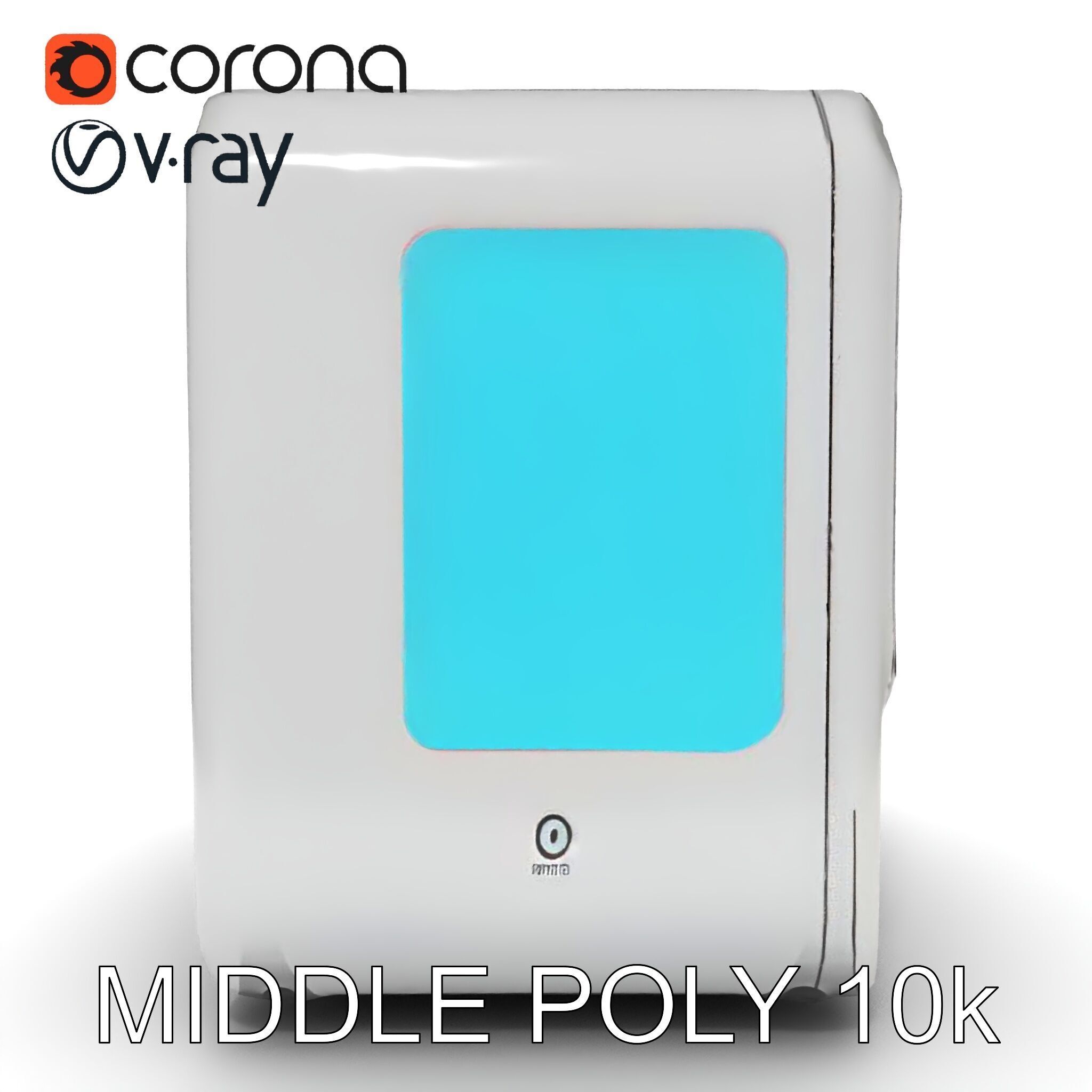 Futuristic D Printer Model Pack Low-poly 3D model_20