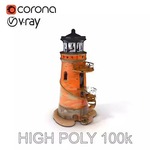 Rustic Brick Lighthouse D Model Pack