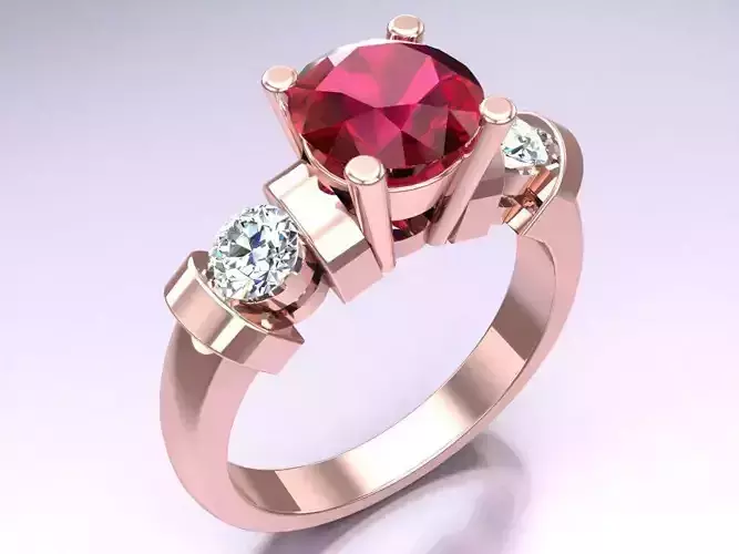 Diamond Ring - Womens Rings - N452012 3D print model