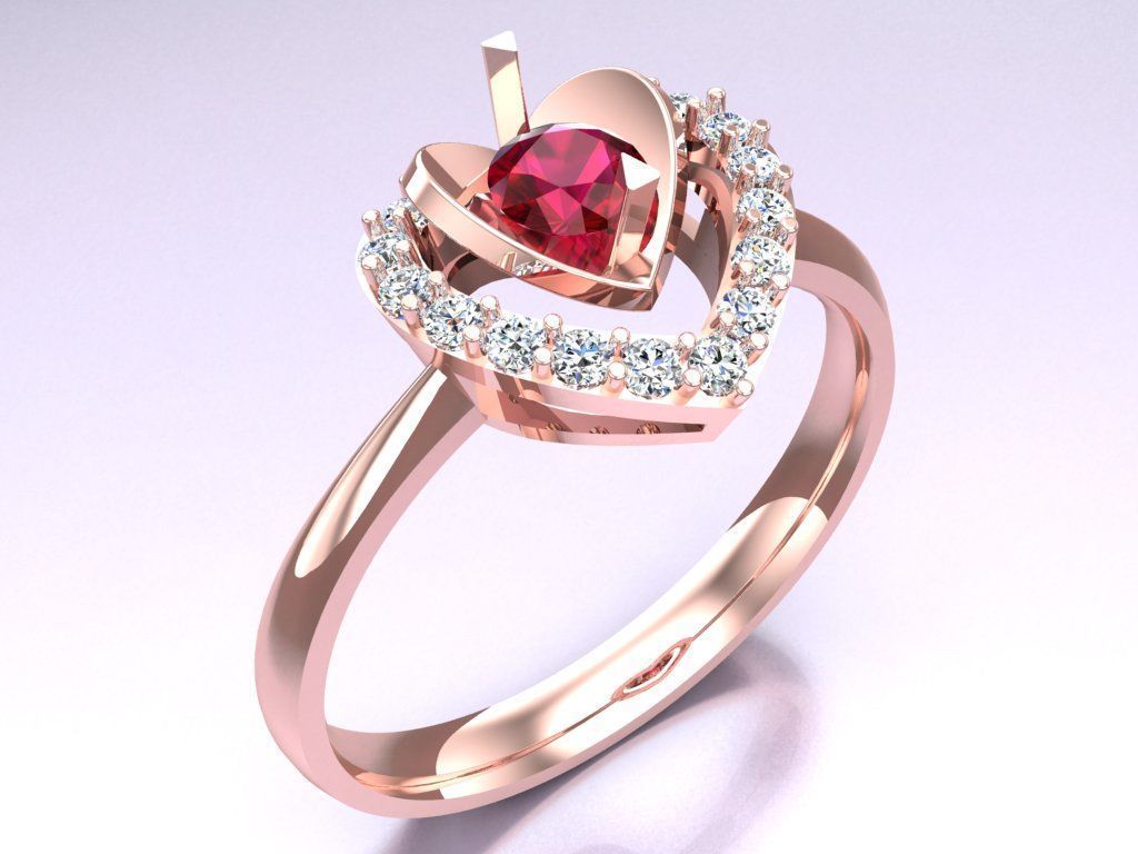 Heart Ring - Womens Rings - N452452 3D print model_1