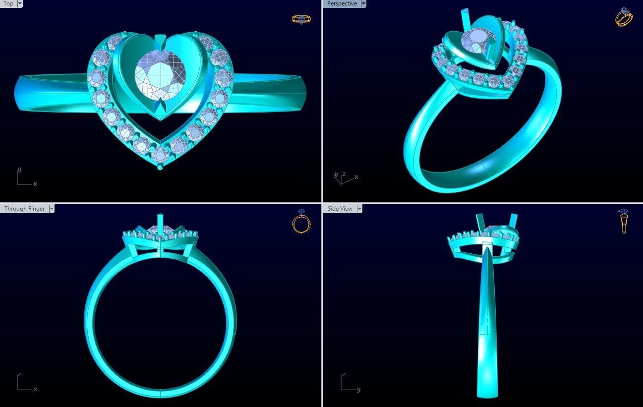 Heart Ring - Womens Rings - N452452 3D print model_10