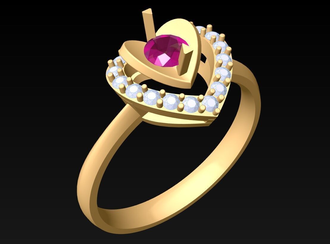 Heart Ring - Womens Rings - N452452 3D print model_3