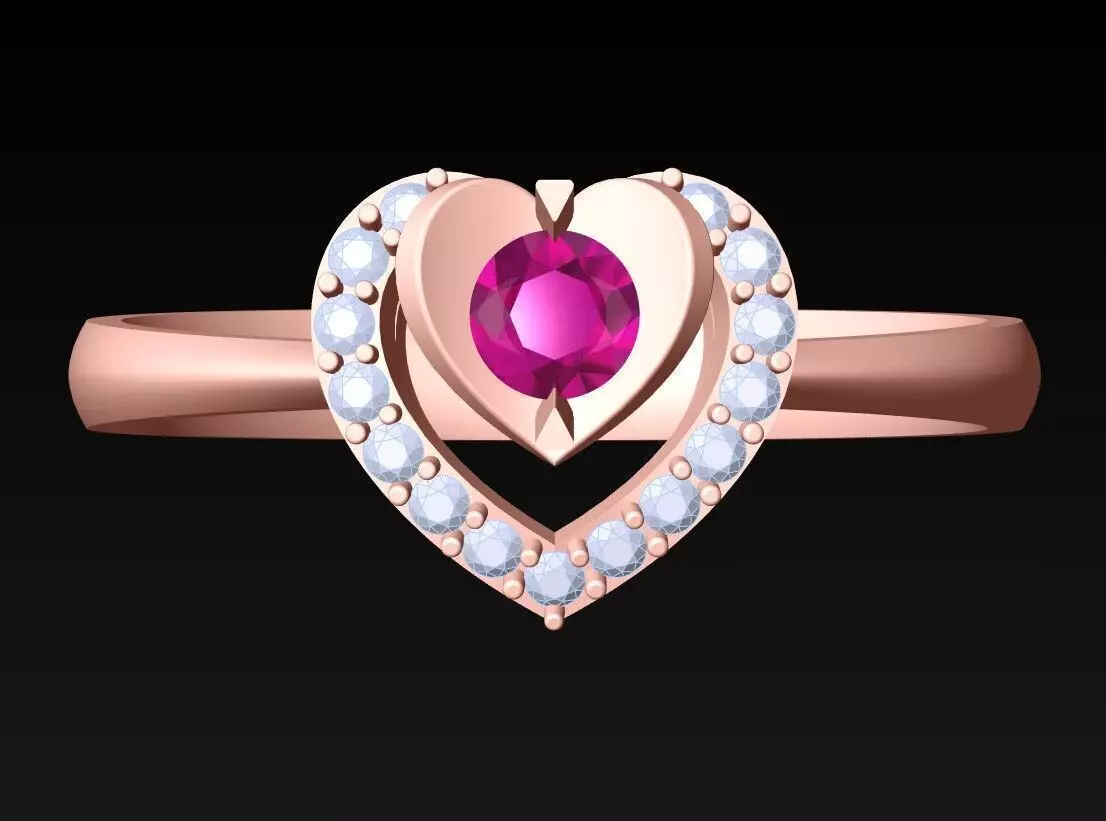 Heart Ring - Womens Rings - N452452 3D print model_0