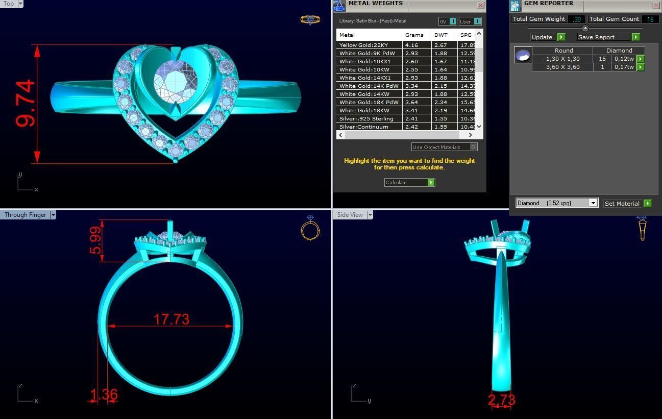 Heart Ring - Womens Rings - N452452 3D print model_8