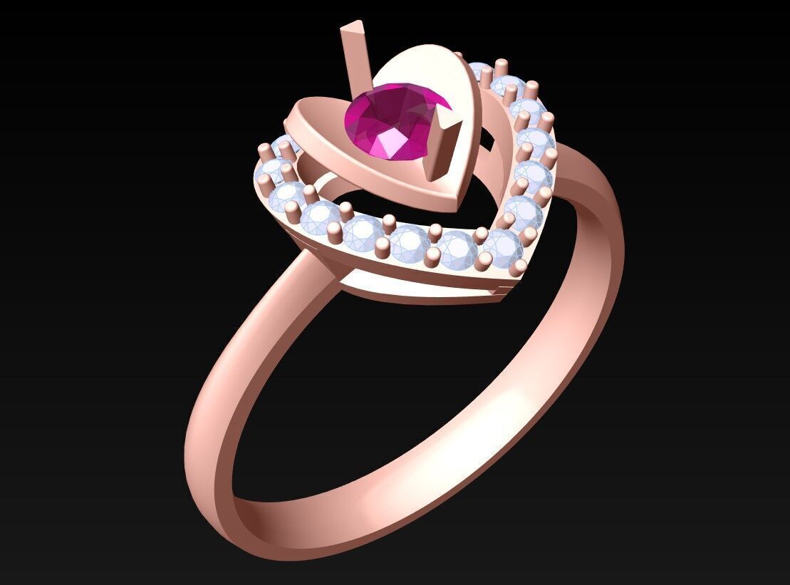 Heart Ring - Womens Rings - N452452 3D print model_2