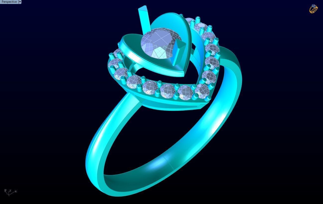 Heart Ring - Womens Rings - N452452 3D print model_9