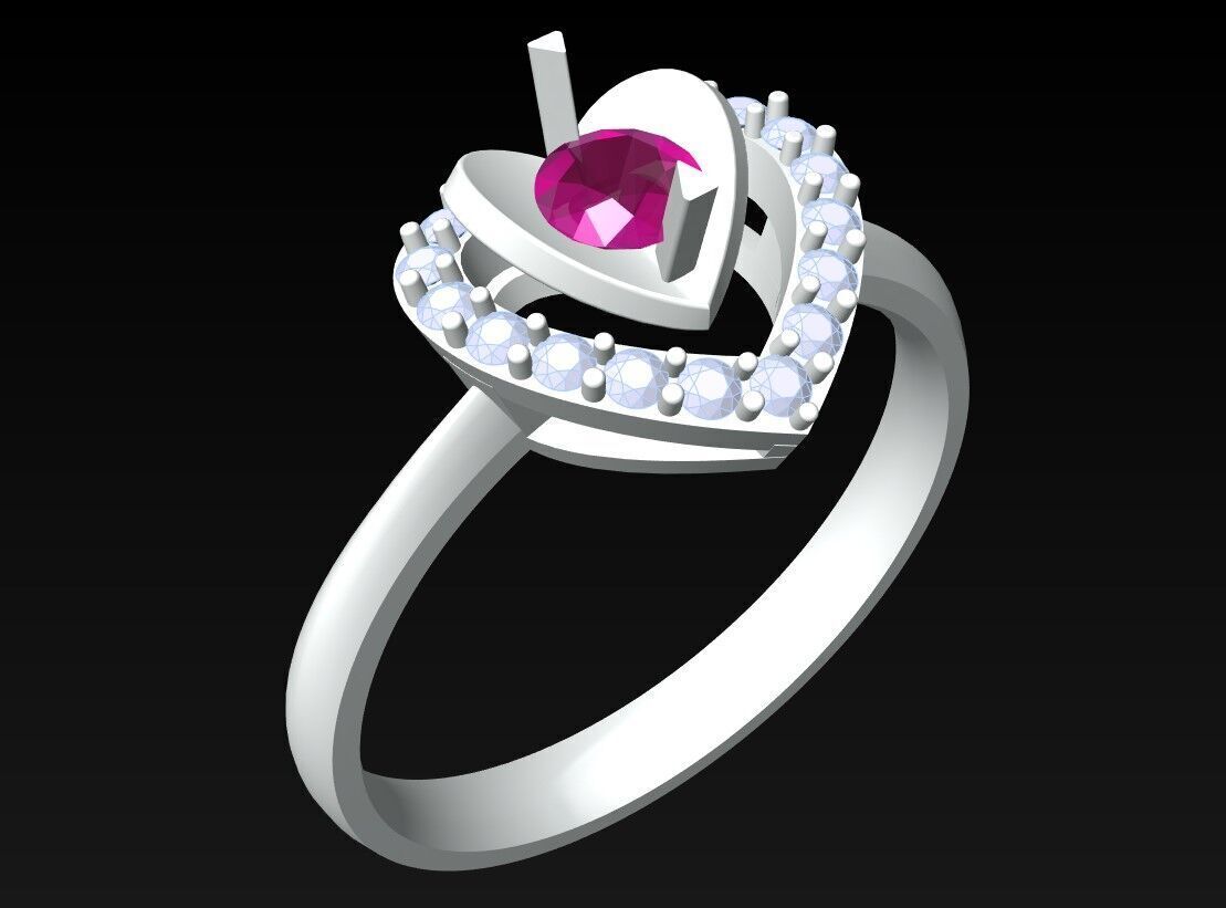 Heart Ring - Womens Rings - N452452 3D print model_4
